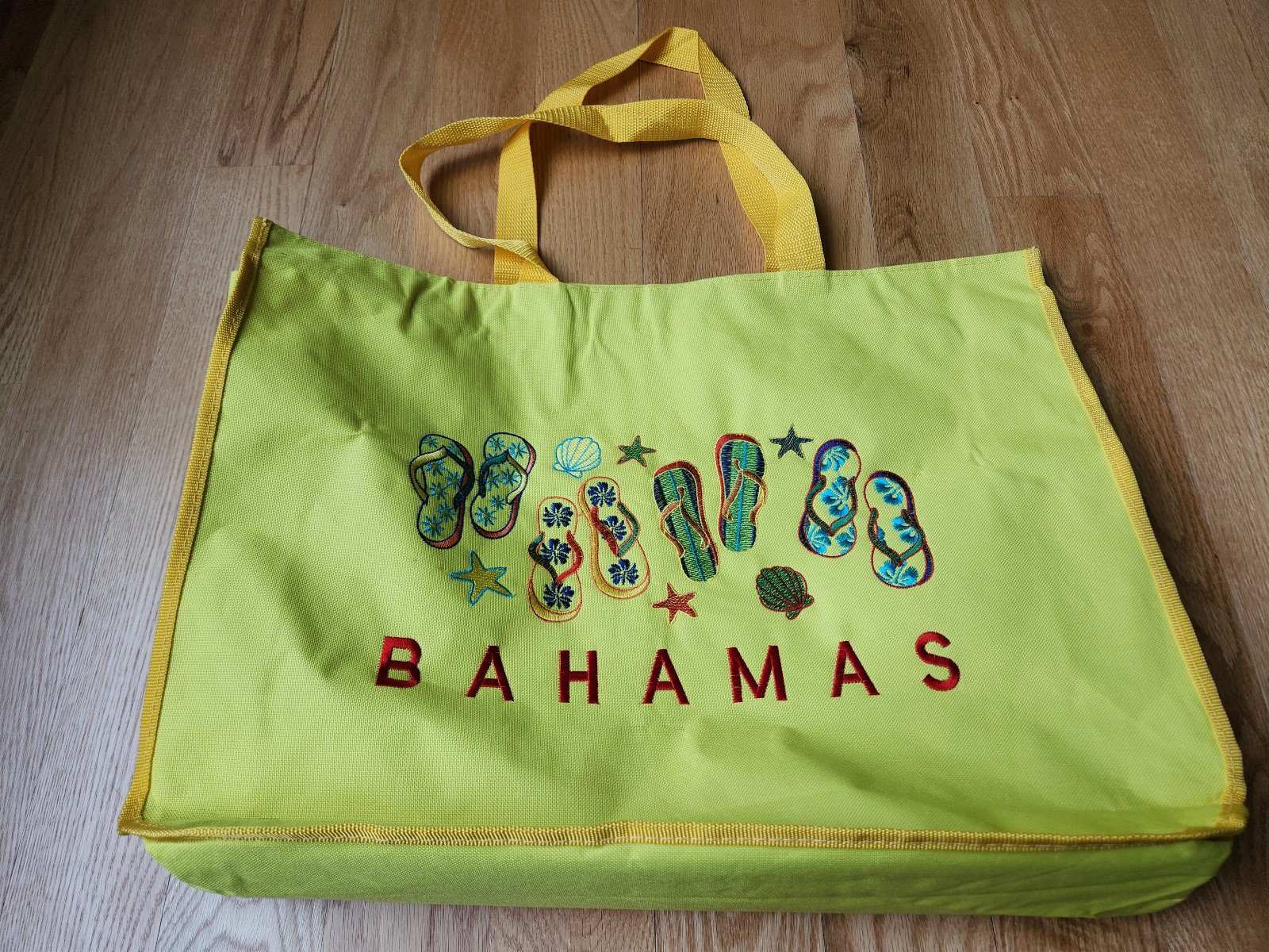 Reusable Canvas Tote Bag Beach Grocery Shopping Eco Utility Bag 16″ Tall Bahamas