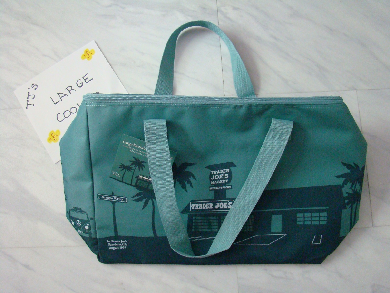 New Trader Joe’s Dusty Blue Insulated Large Cooler Reusable Bag