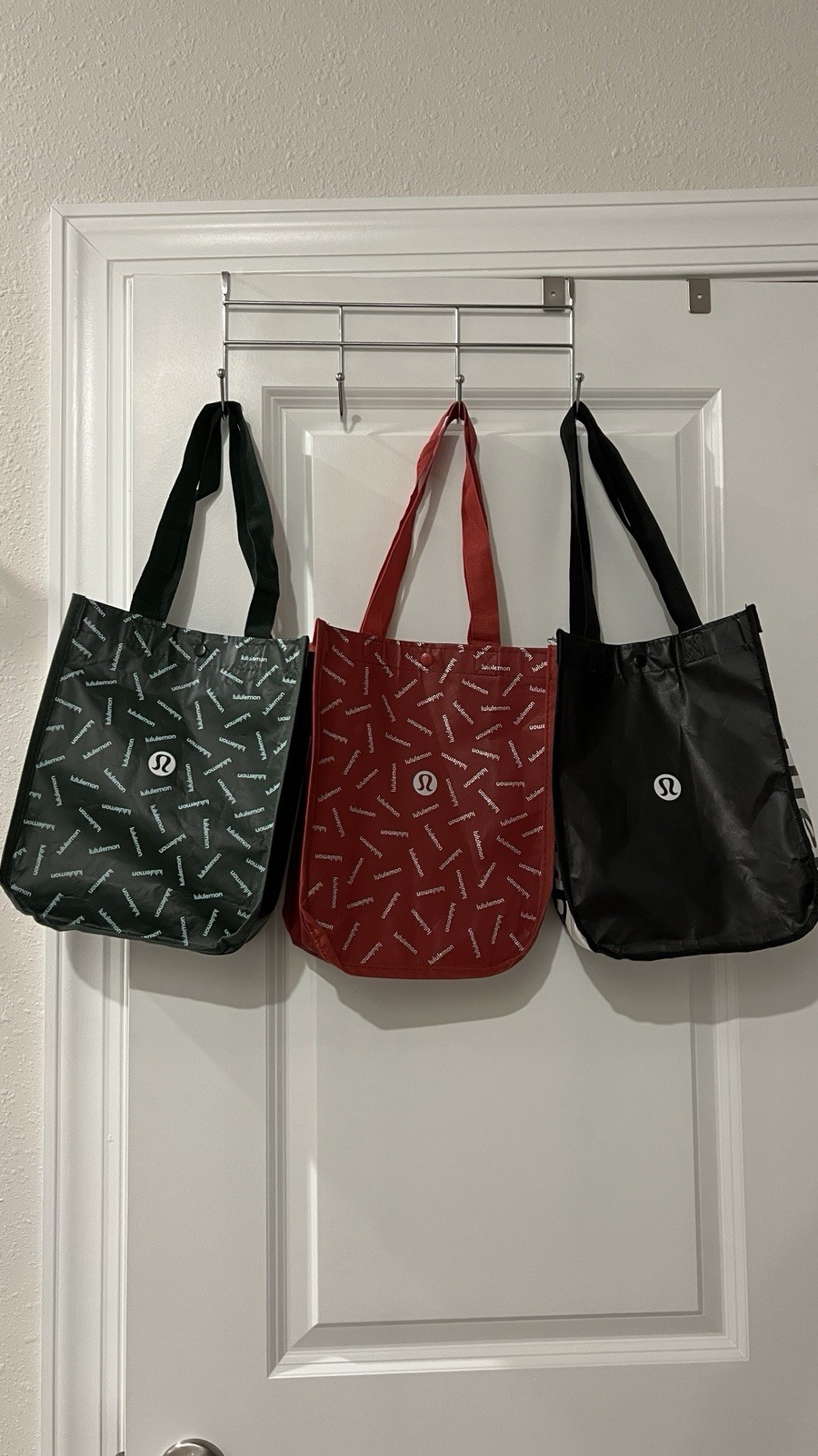Lululemon Reusable Foldable Shopping Bags Set Multicolor Recycled Materials