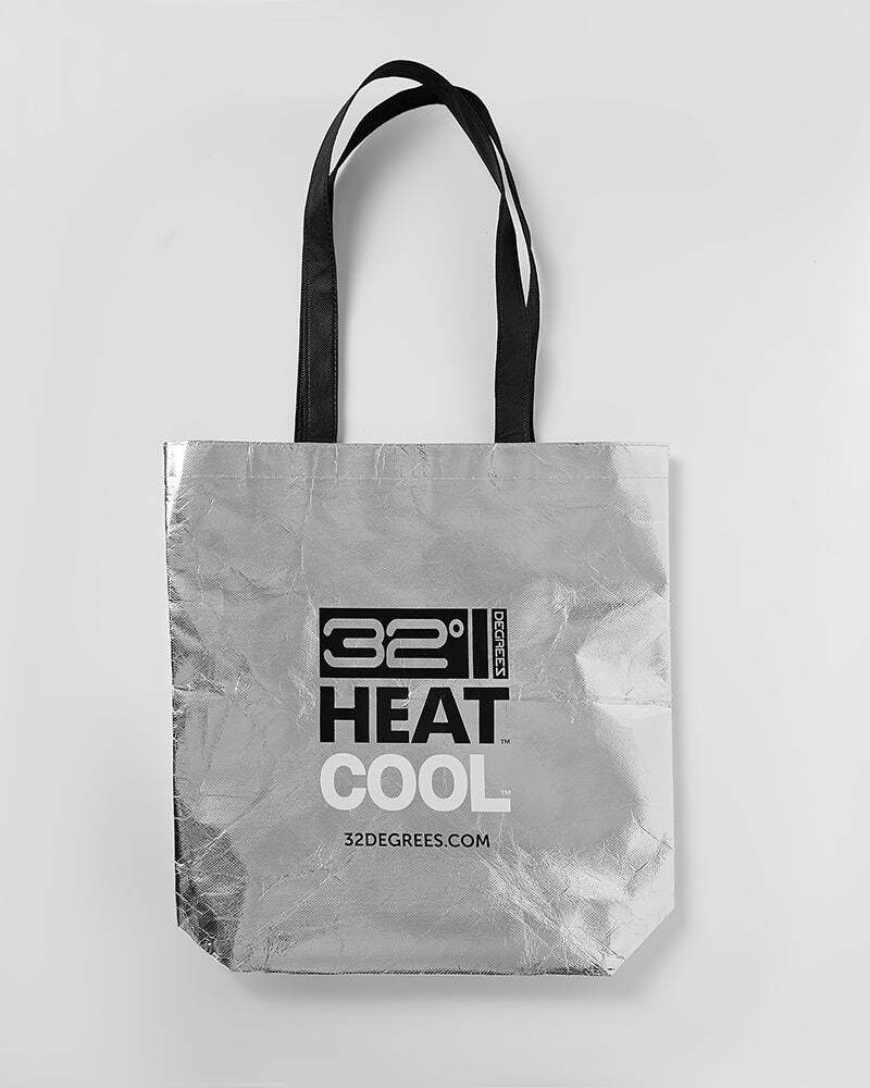 32 DEGREES UNISEX TOTE BAG HEAT COOL SILVER DESIGN NEW