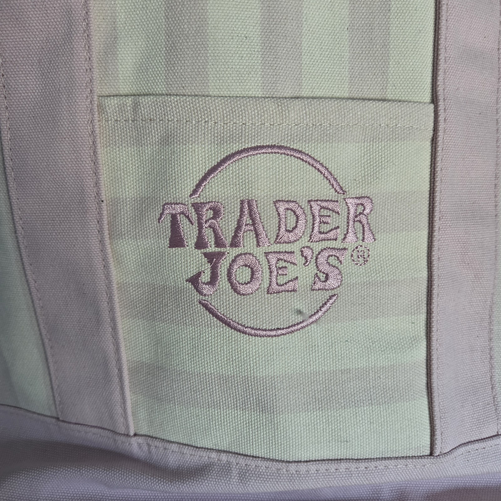 Trader Joe’s Limited Mini Canvas Pastel Striped Tote Bag 2026 Pink