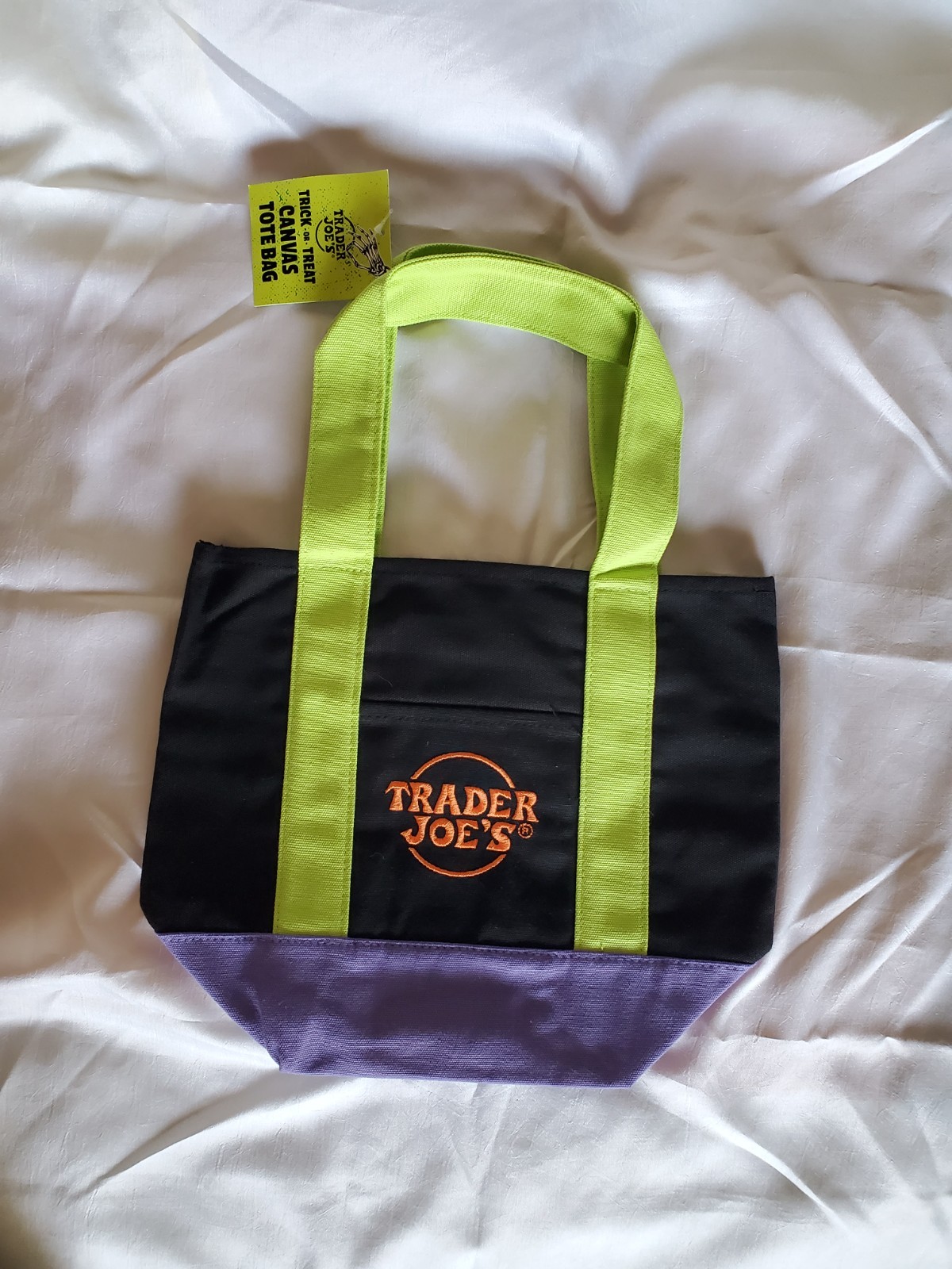 Trader Joe’s Limited Edition Embroidered MINI CANVAS REUSABLE TOTE BAG