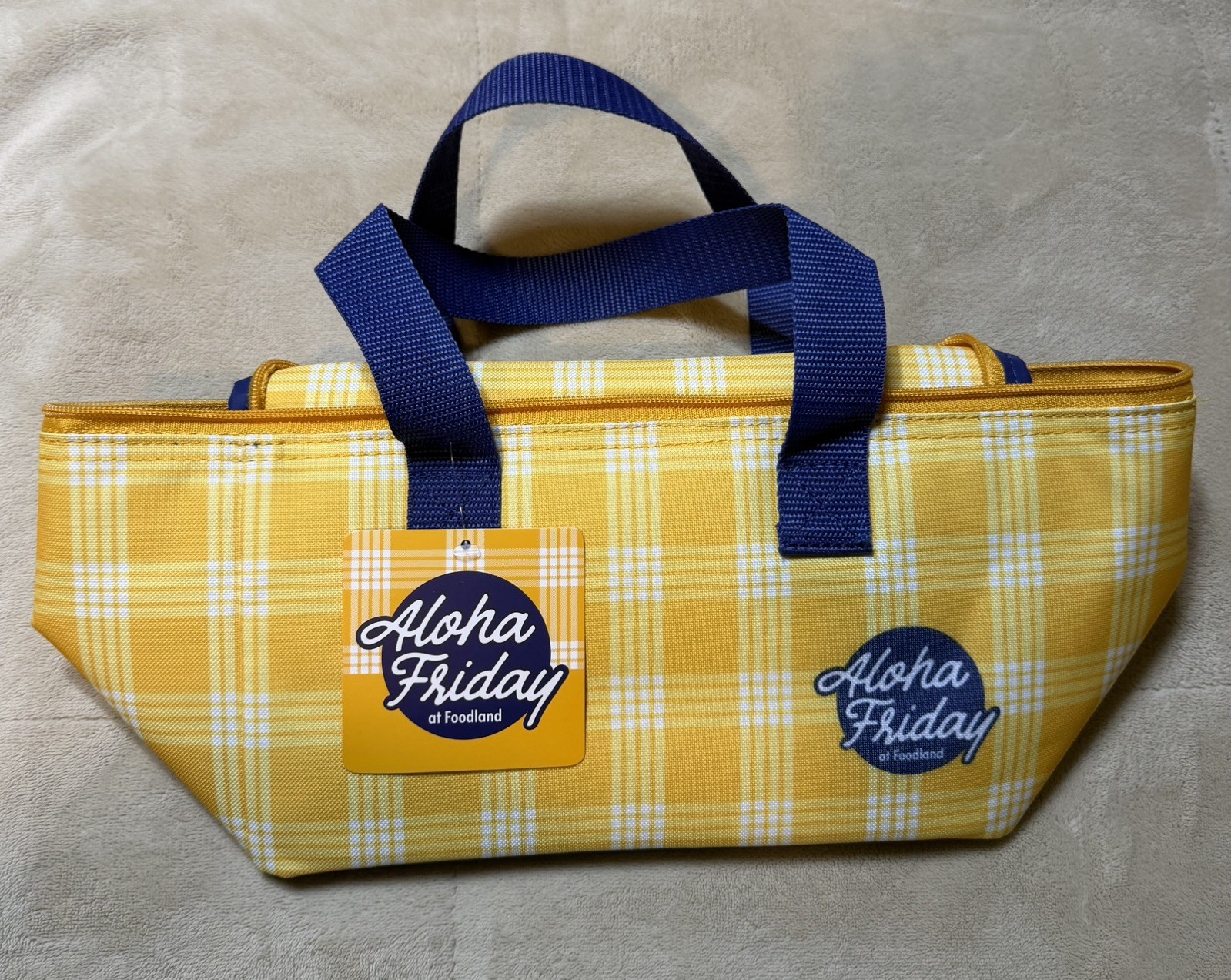 NEW Hawaii Exclusive Yellow Palaka Insulated Cooler Bag