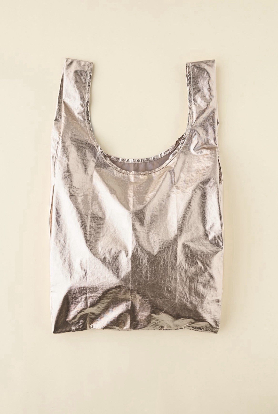 NEW! Baggu STANDARD BAG in “Rose Gold Metallic” Washable Recycled Nylon RARE!!!