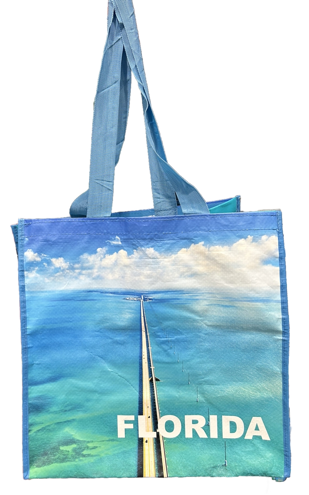 4 Florida Bags Keep Cool Reusable Shopping Tote Beach & 7 Mile Bridge-XL & L NEW