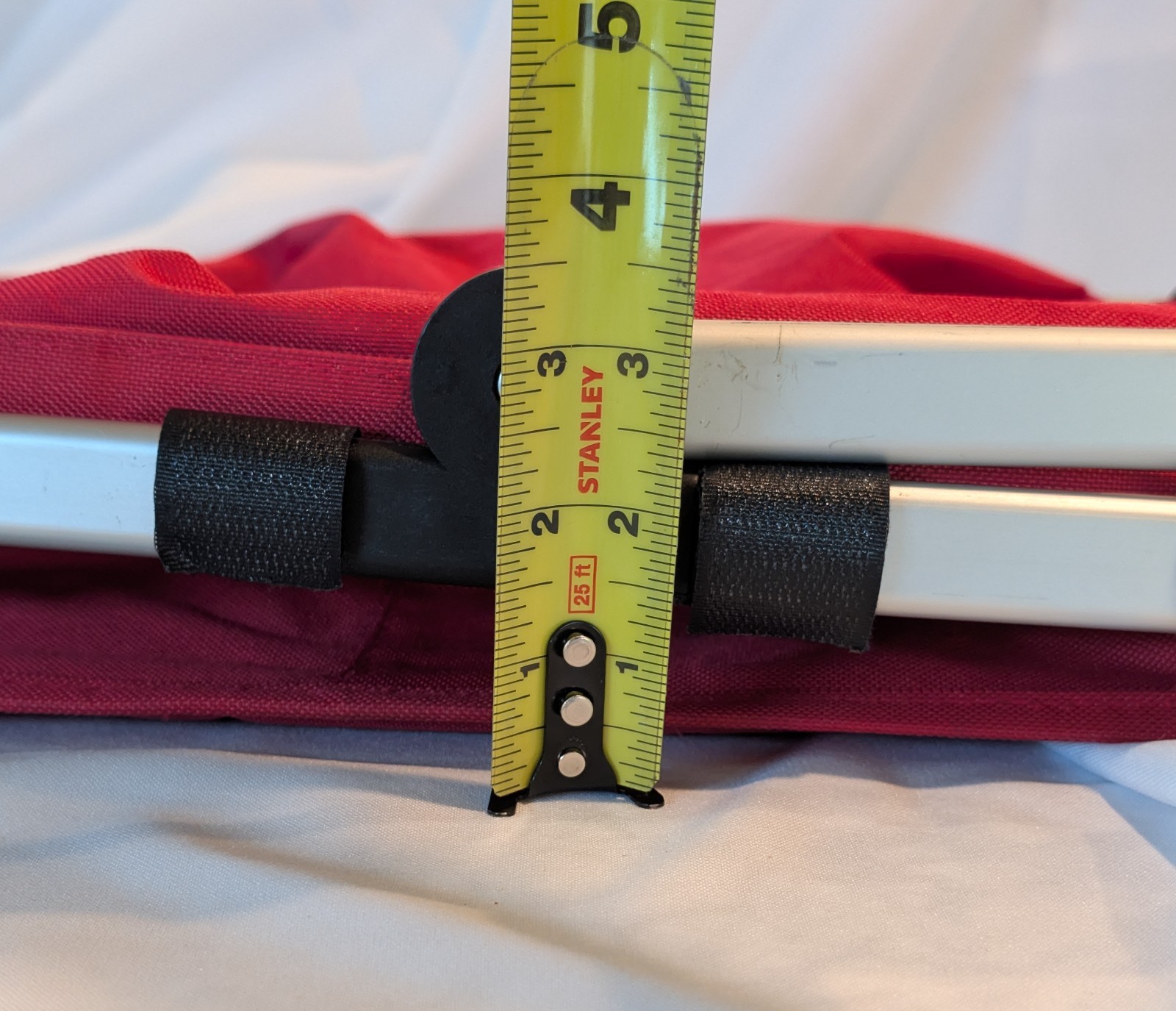 Shopping Basket Tote Reisenthel-Style Red Fold Flat Alum. Frame 19Lx11.5W