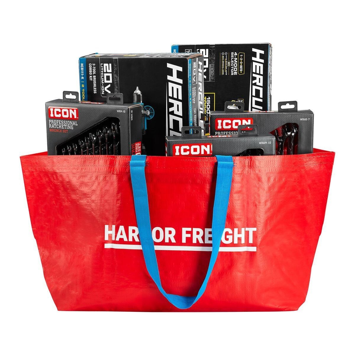 new Harbor Freight Bag LARGE, Red 21 ¾x14 ½x13 ¾ “/19 gallon, 55 lb