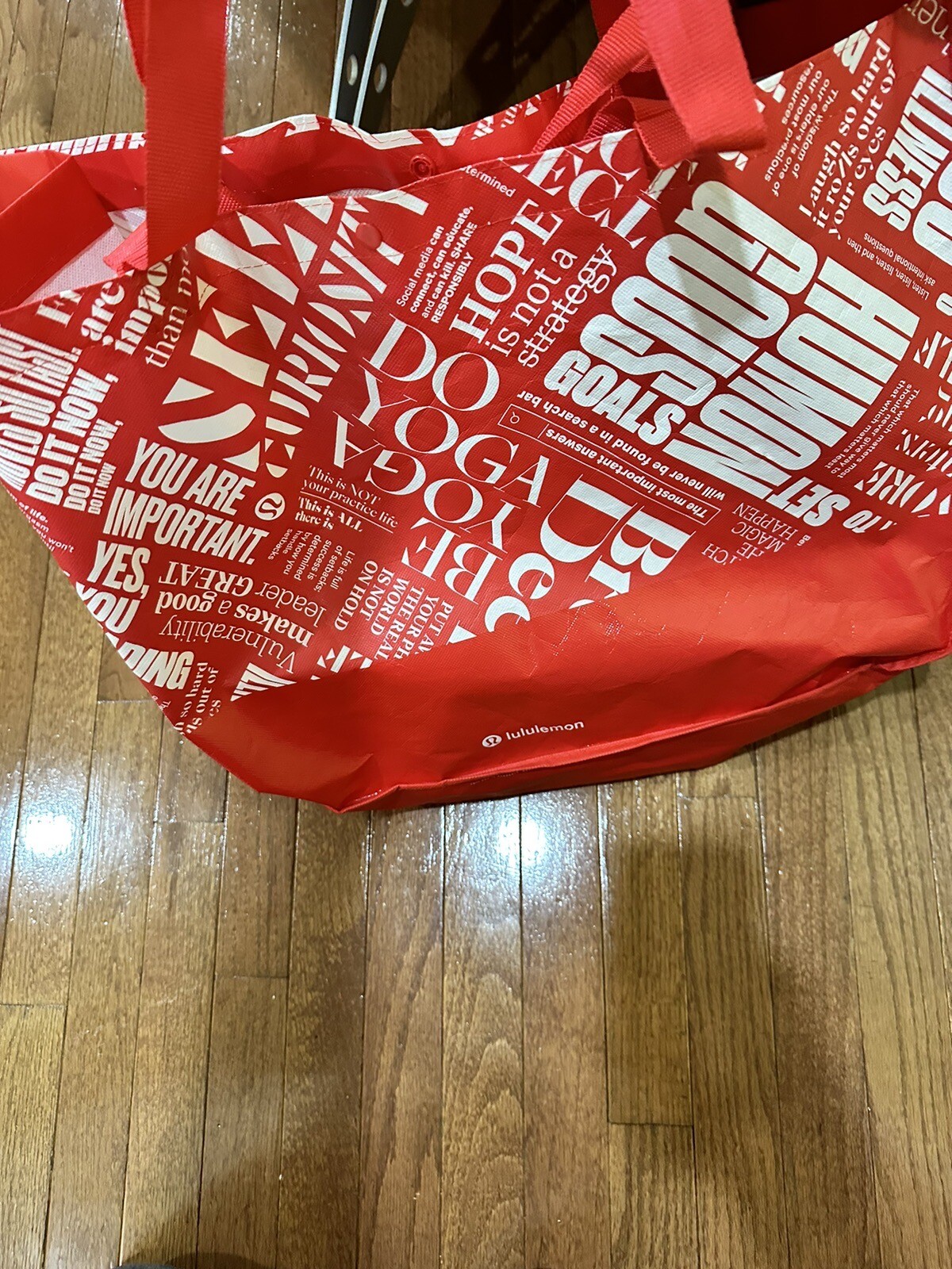 6 X New Jumbo To Small lululemon shopping bag Various Rare Ones