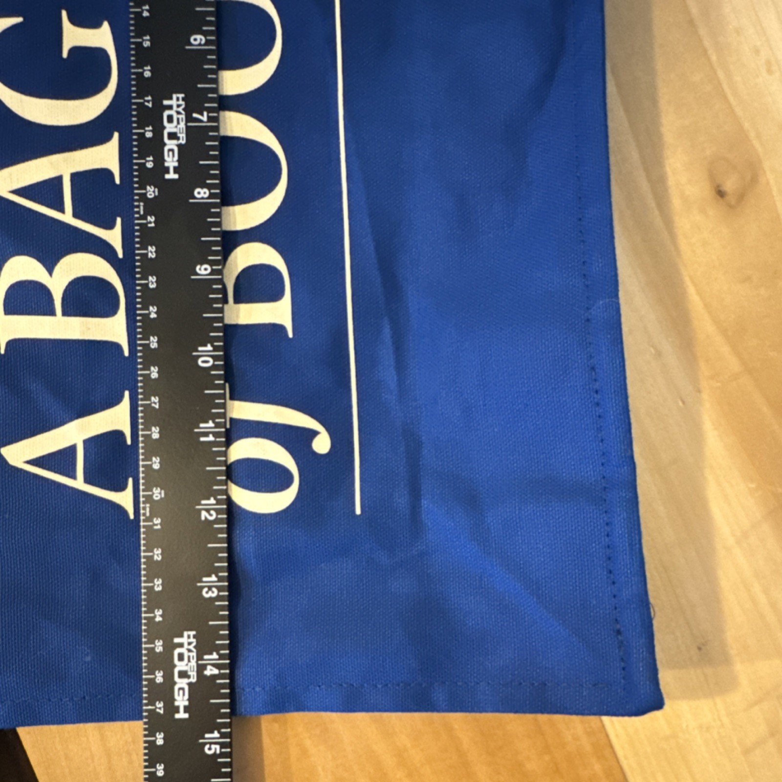 Barnes & Noble A Bag of Books Blue Cream Organic Cotton Tote with Pockets