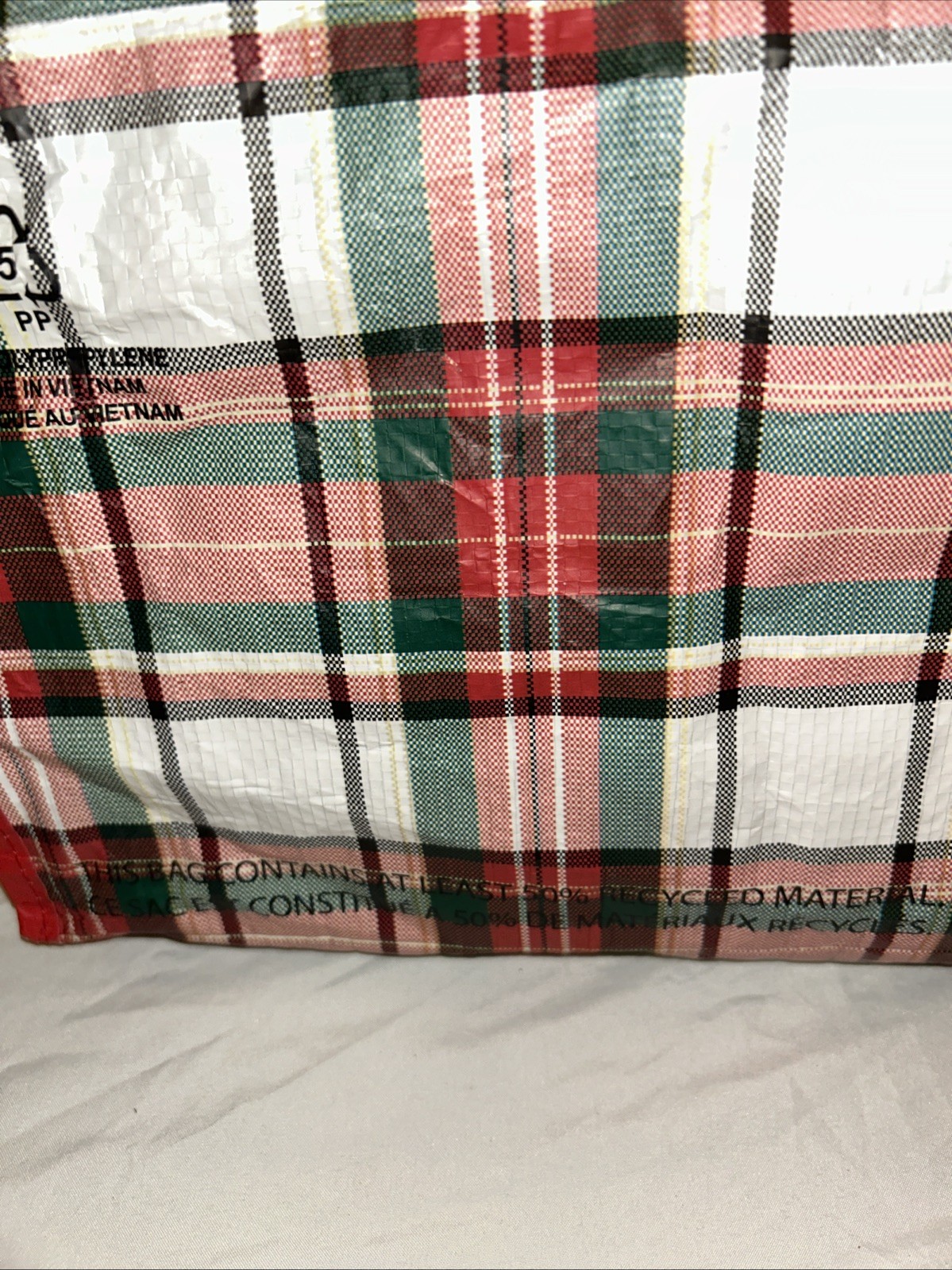 19×17.5 Christmas Reindeer Themed Marshalls Reusable Shopping Tote Bag