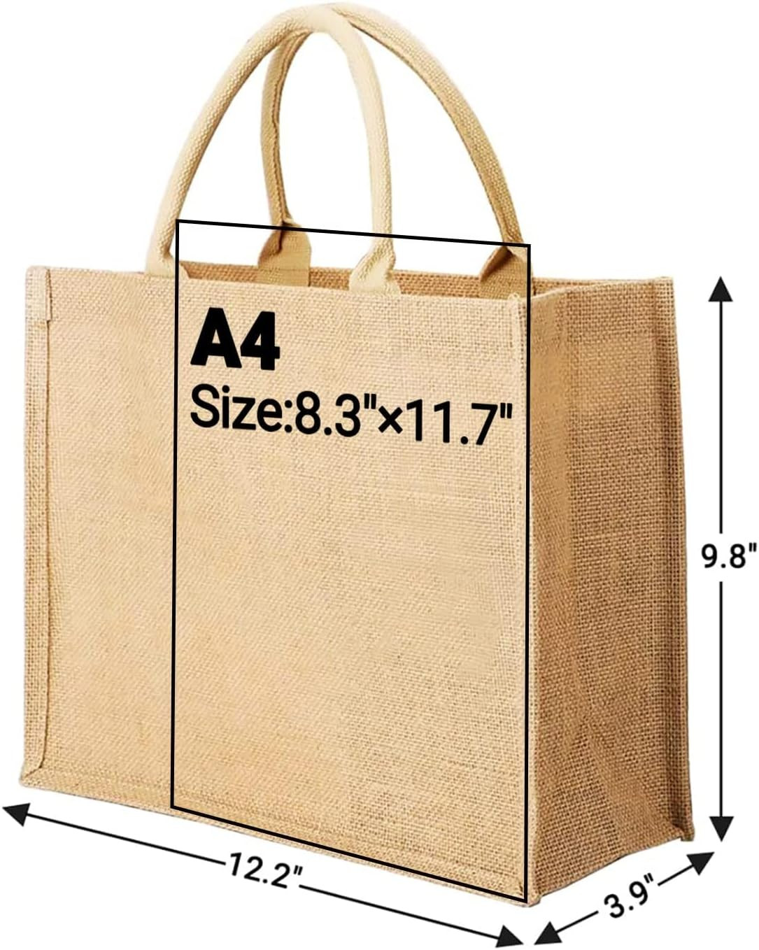 12 Pack Small Burlap Tote Bags – Reusable Gift Bags for Weddings & Events