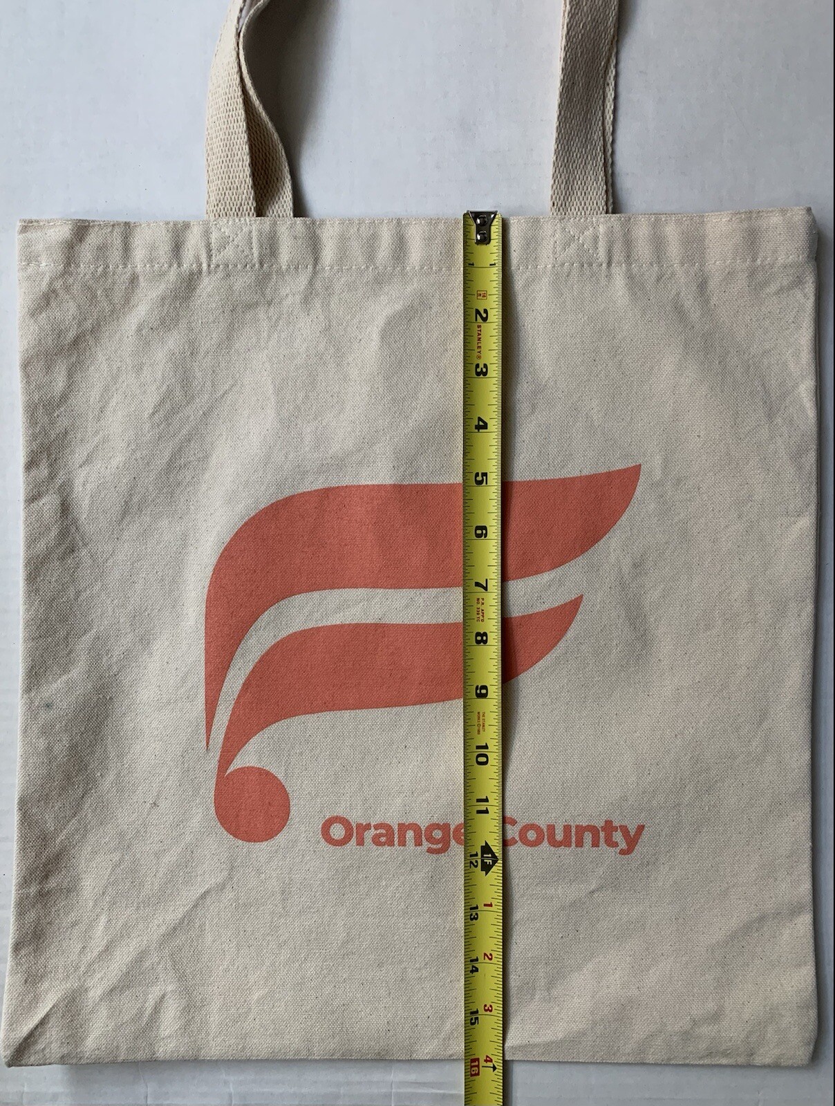 FABLETICS Reusable Tote Bag Canvas Orange County Cuteness in the Bag NWOT