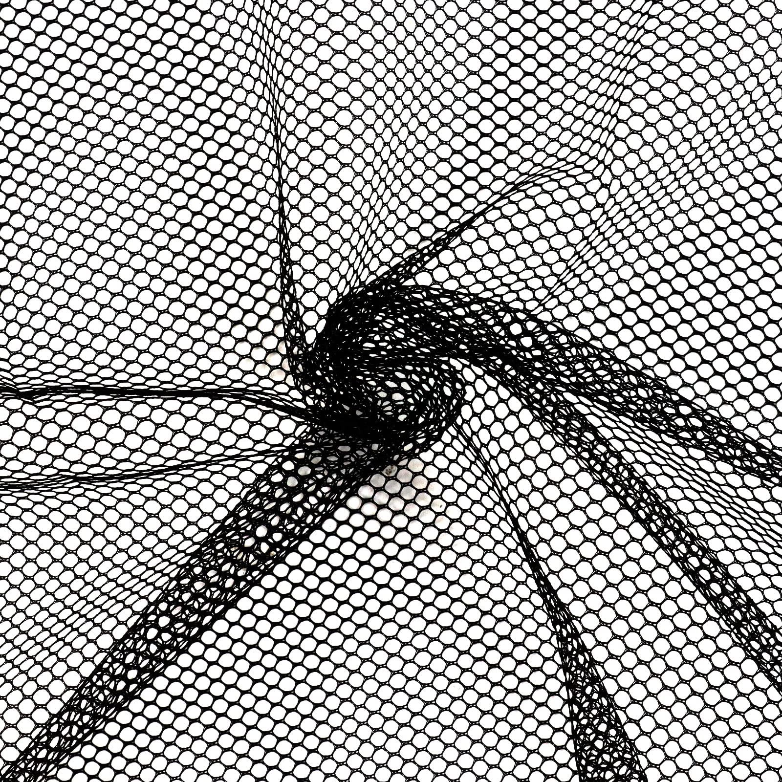Mesh Netting Soft Slightly Stretchy Fabric 62 x 59 Inch Black