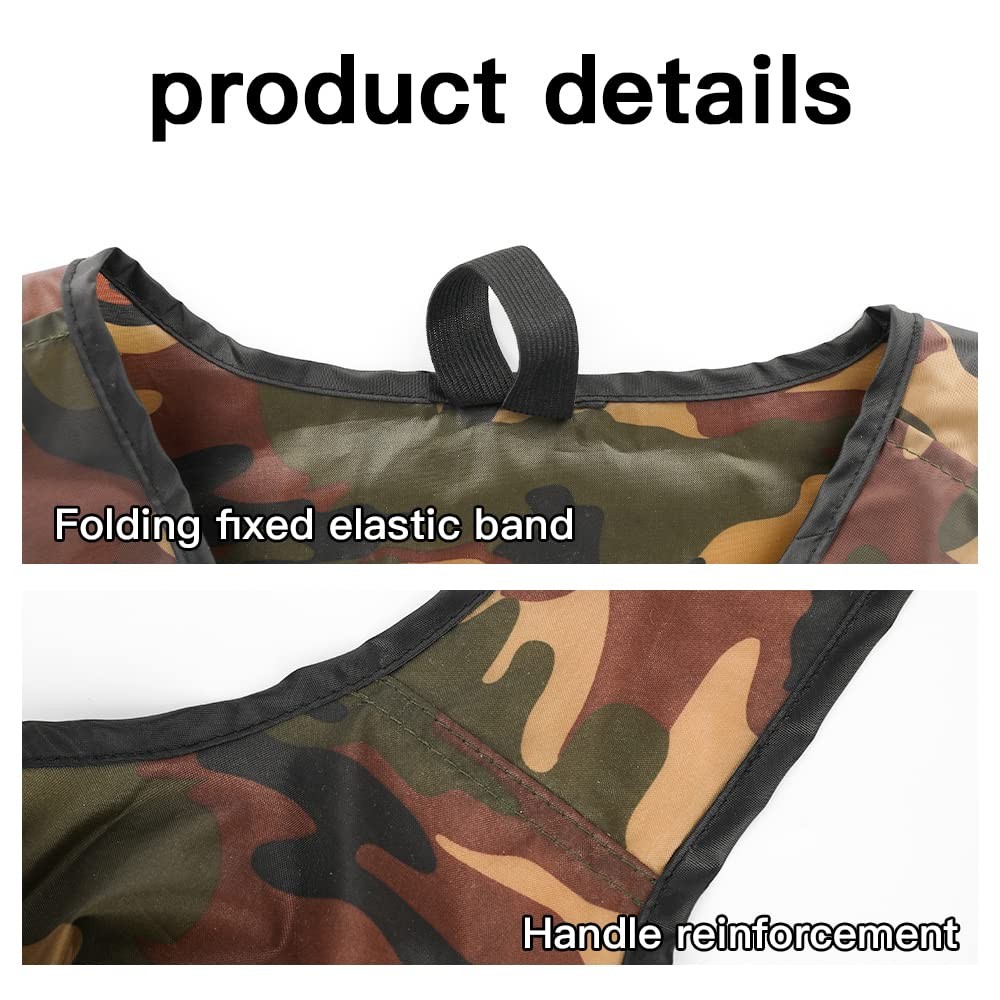 Camo Heavy Duty 50 Lbs Foldable Reusable Grocery Shopping Bags 10 Pack
