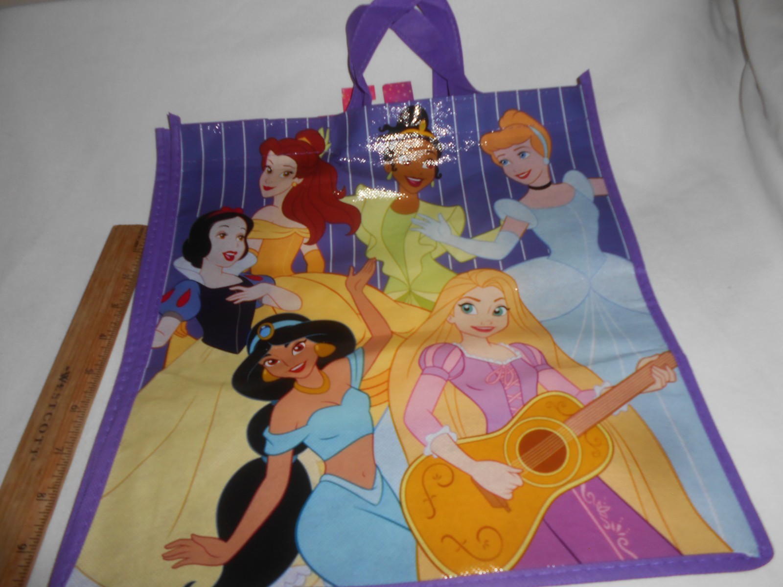 NEW KIDS DISNEY PRINCESS REUSABLE SHOPPING TOTE OVERNIGHT BAG w/ 2 HANDLES 👸🎁