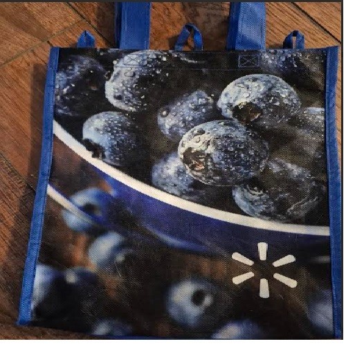 Walmart Branded Reusable Tote Shopping Grocery Bag Limited Edition Blueberries