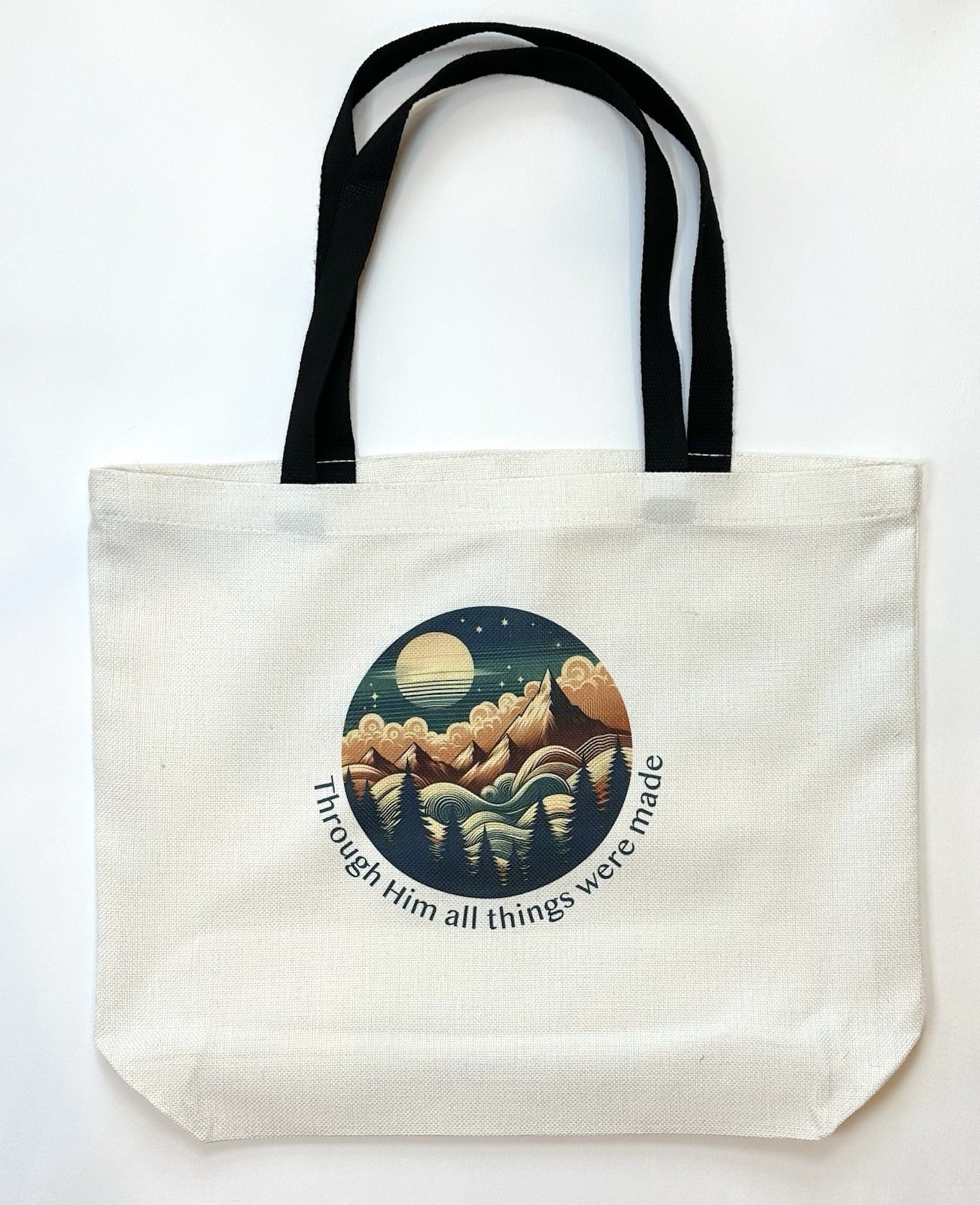 New! Large Capacity Christian inspired Reusable Grocery Bag. Sturdy, Washable!