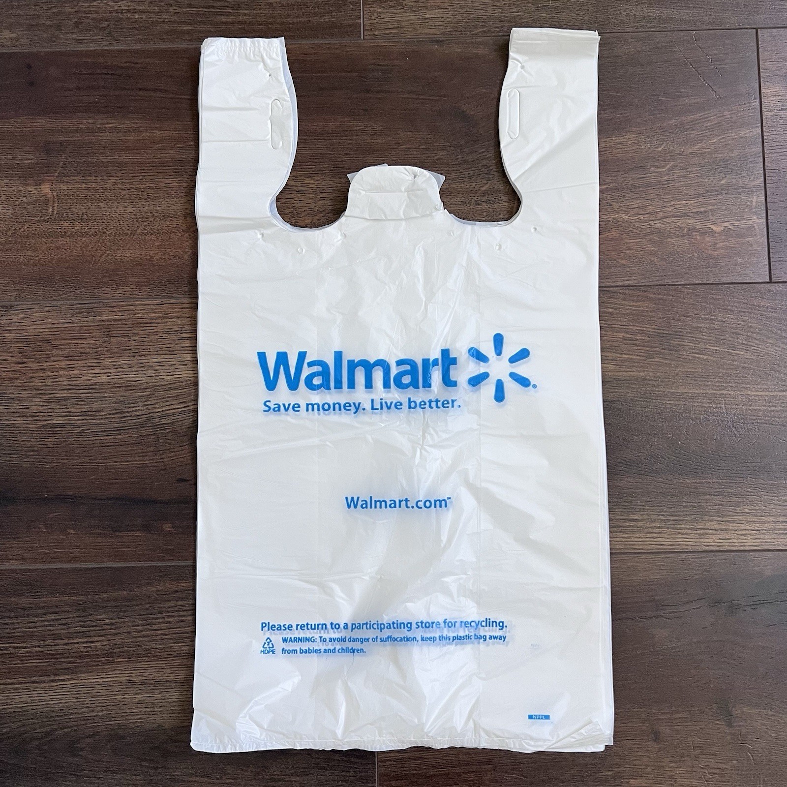 34 NEW Walmart White Plastic Grocery Bags Single Use Folded Art Crafts Trash Bag