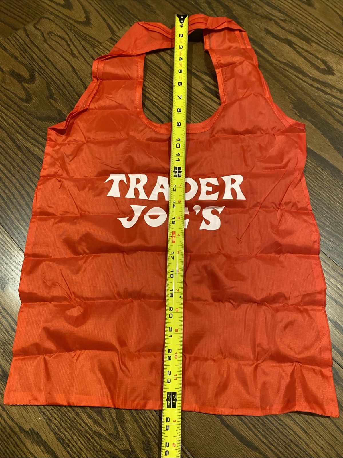 Trader Joe’s Micro Tote with Grocery Bag Red Black Mini Reusable Tote Compact