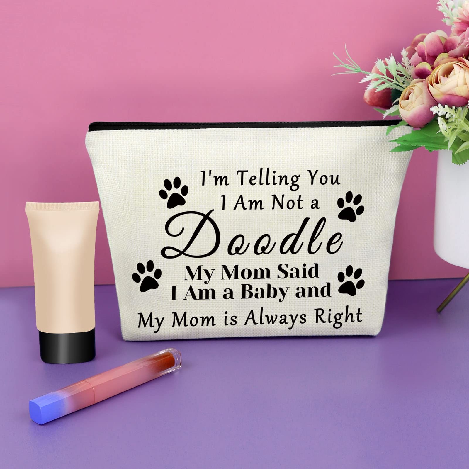 Doodle Mom Gift Doodle Dog Lover Gift Makeup Bag Mother’s Day Gift for Doodle…