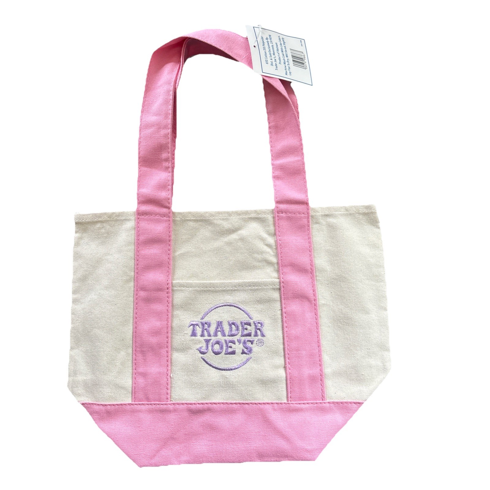 Trader Joe’s 2026 Mini Pastel Canvas Tote Bag Set Of 4 IN HAND READY TO SHIP!!!!