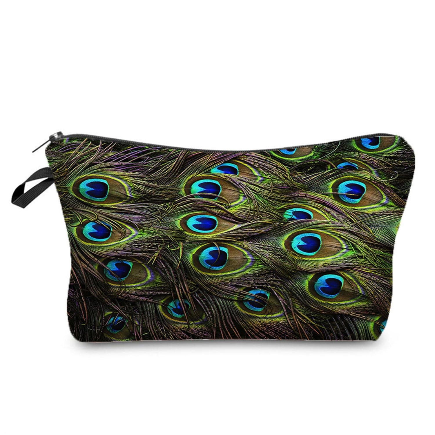 Livel lhood Peacock Feather Cosmetic Bag for Women Cute 01