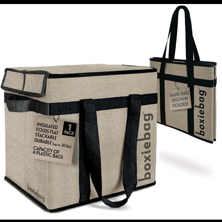 Reusable Grocery Bag (Single) – Durable Shopping Bag Box Insulated Foldable