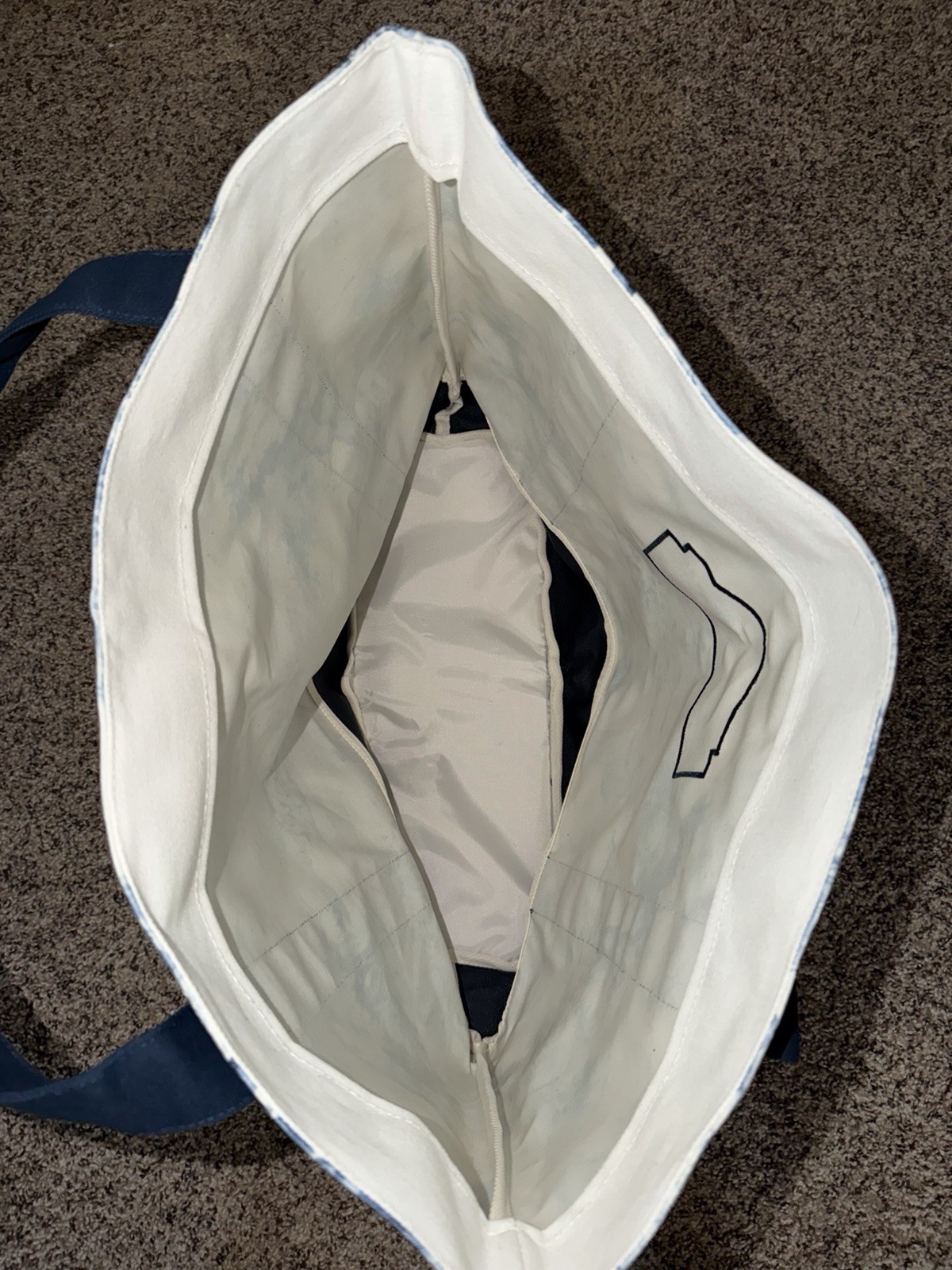 Lowe’s Scenic Tote Bag Blue/White 20x20x14 in Reusable Shopping Bag