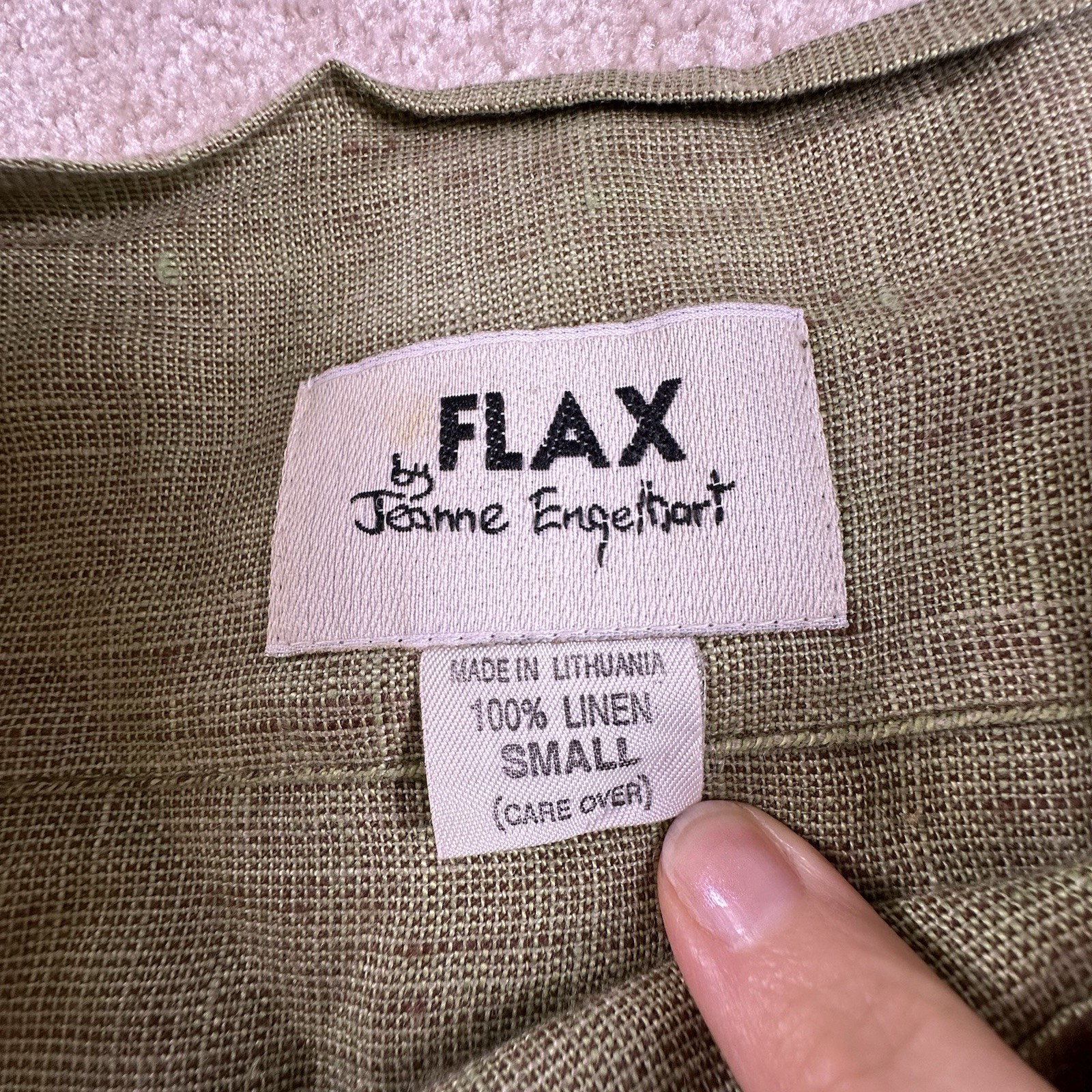 Flax Linen Shopping Market Tote Bag Large Durable Green Reusable
