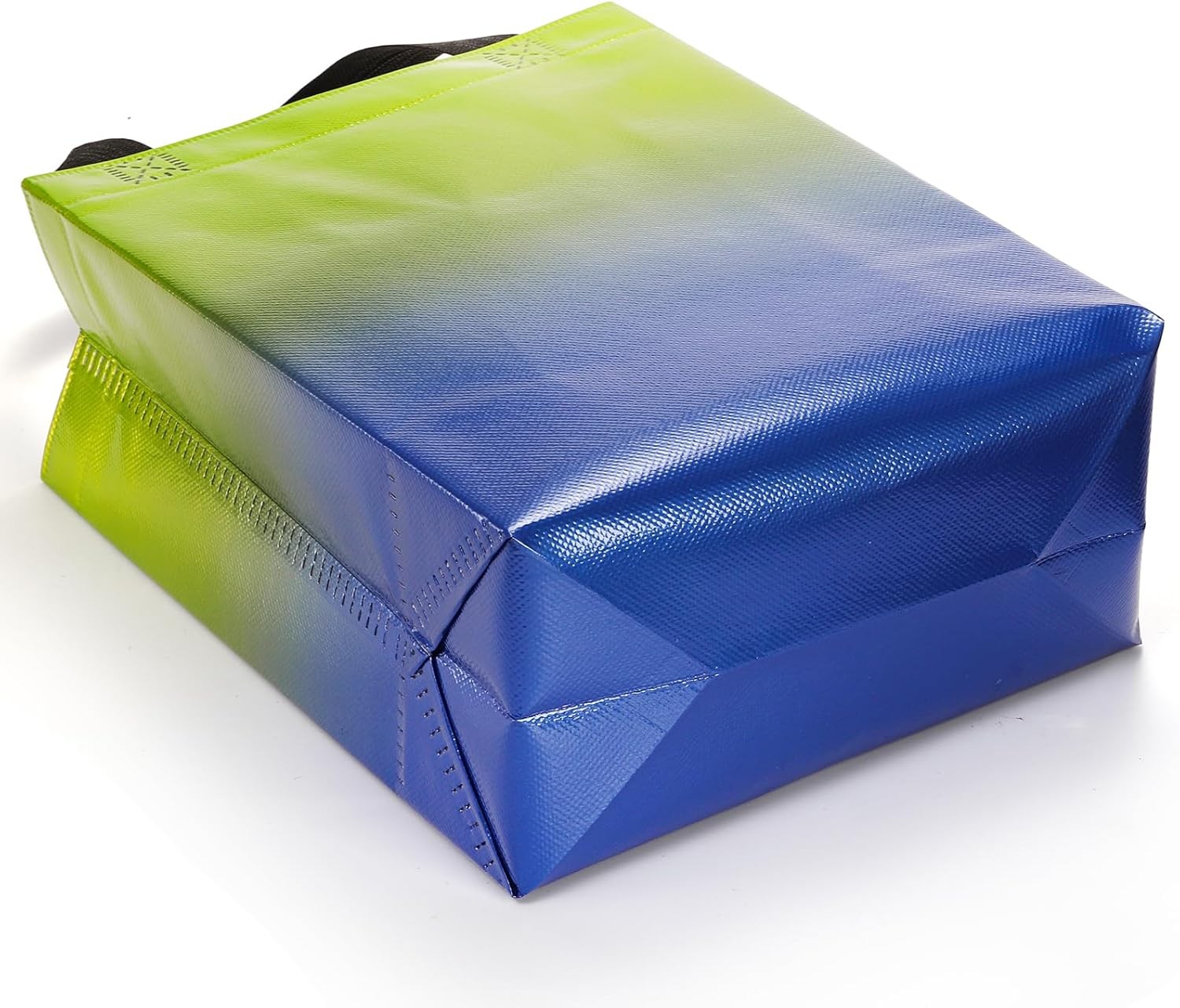 60 Pack 10 x 8 Inch Glossy Reusable Grocery Bags Non Woven Tote Shopping Bag W/