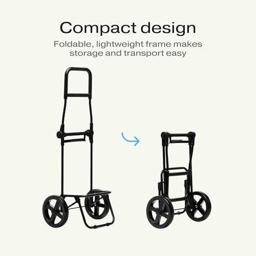 Marche Everyday Cart Foldable – Lightweight Grocery Trolley with Large