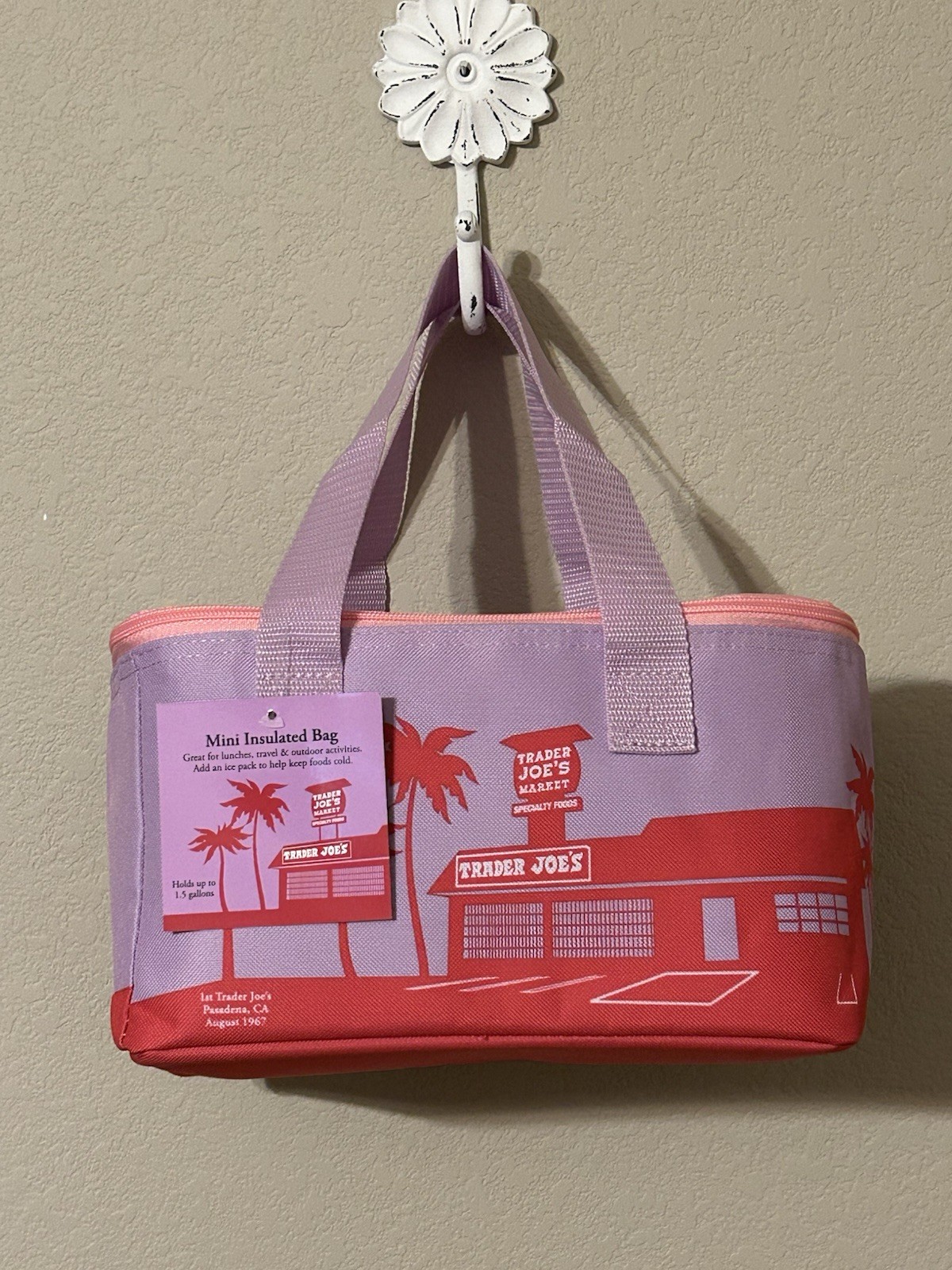 Trader Joe’s Mini Insulated Lavender/Purple Bag Tote Summer 2026 NWT