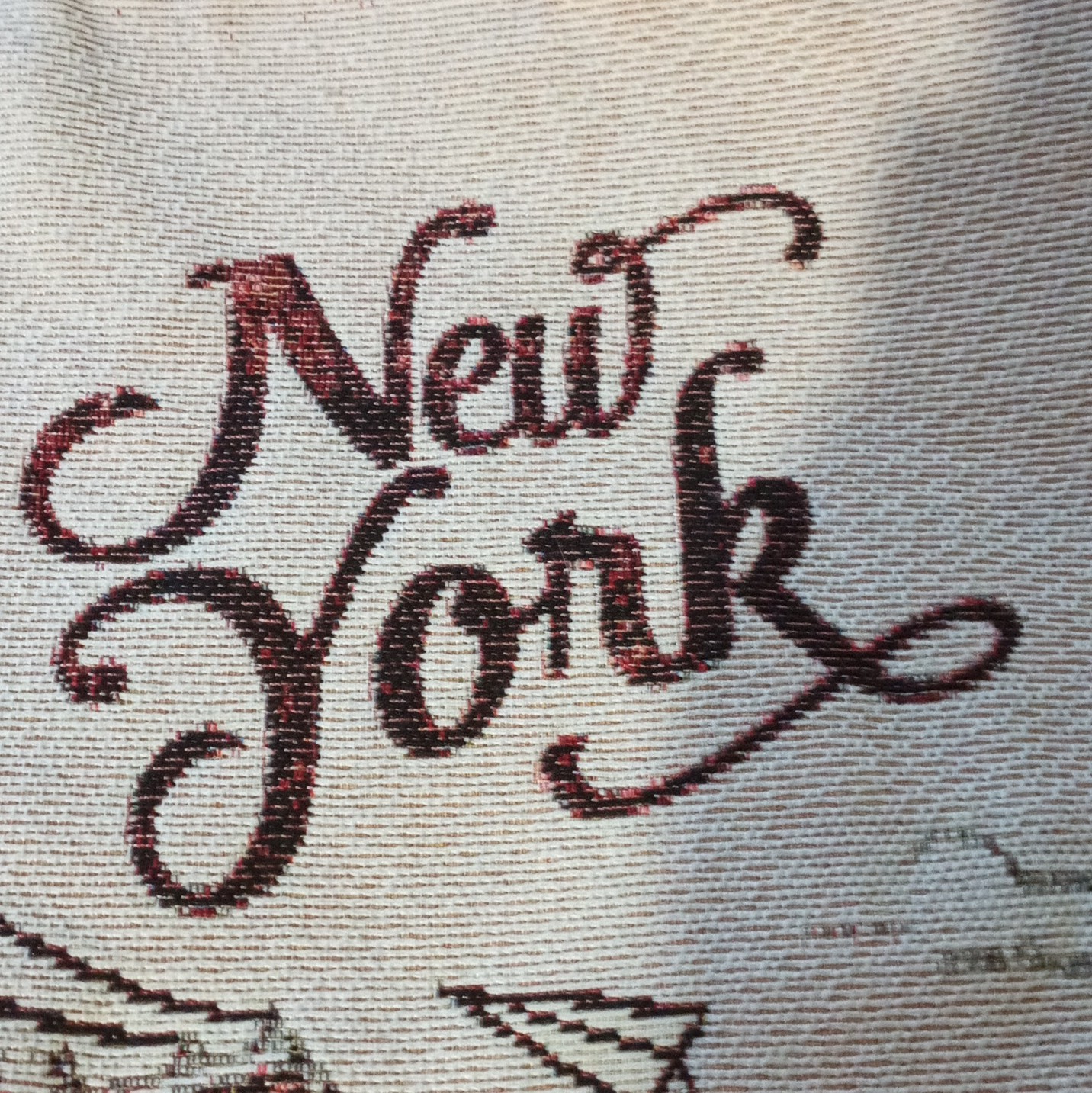 New York City Skyline Cityscape Tote Reusable Shopping Bag Beige Multicolor