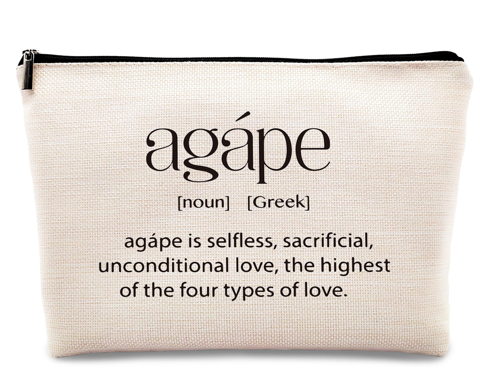 kdqua Christian Religion Agape Definition Makeup Bag, Multicolor
