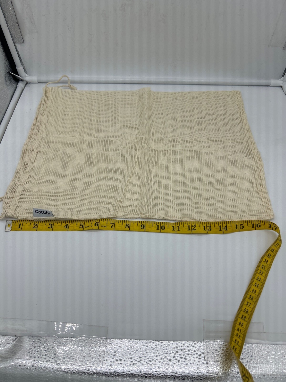 Cottify Organic Cotton Mesh Produce Bag 13″x15″ Drawstring Eco-Friendly 11 Total