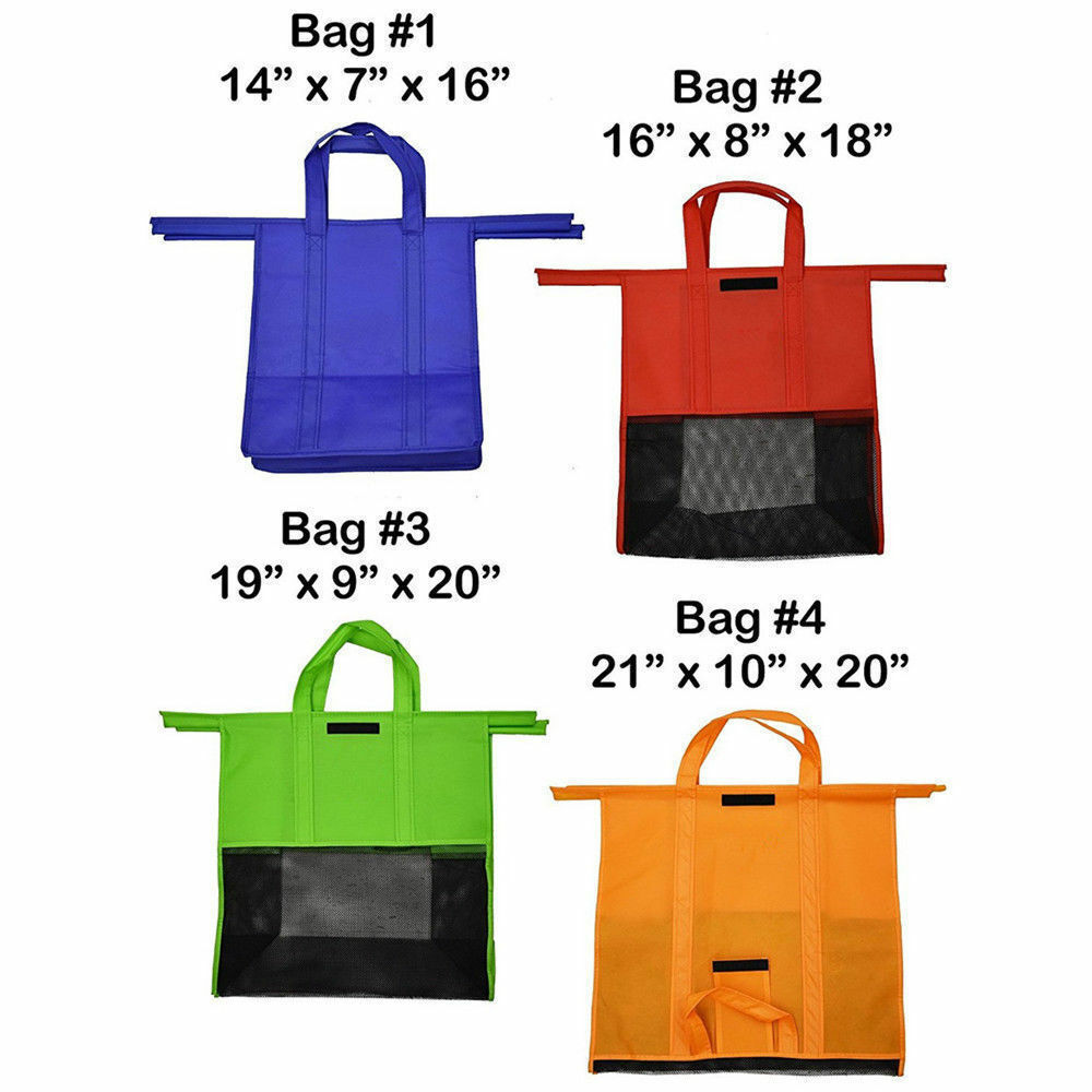 Reusable Trolley Shopping Cart Bags Grocery Organizer for Trolley Shopping Carts