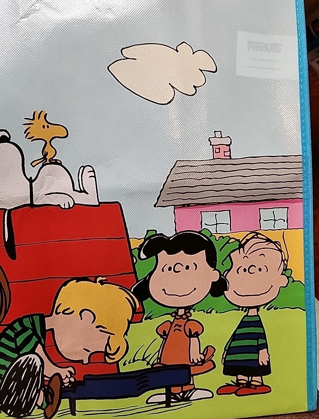 Peanuts Gang Snoopy & Woodstock XLarge Canvas Tote Bag 19.5×17