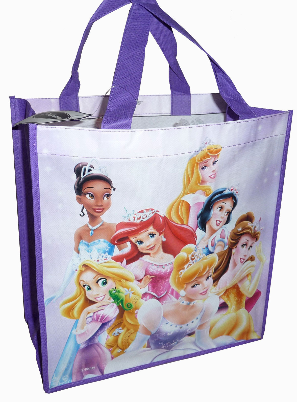 Shoulder Shopping Gift Bag Tote Non Woven Disney Princesses Pink Purple New