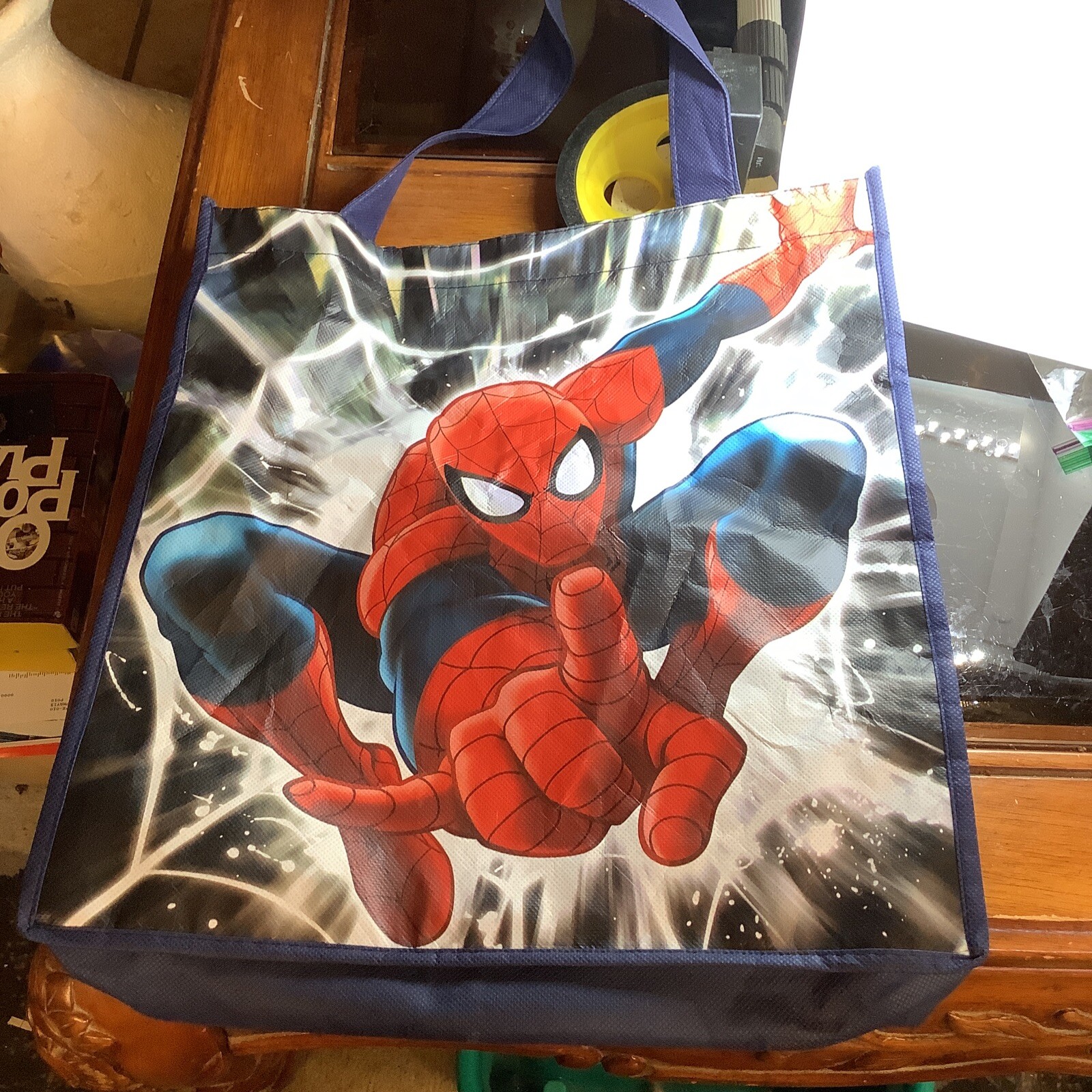 Marvel Spiderman – Reusable Eco Red/Blue Shopping Tote Bag with Handles