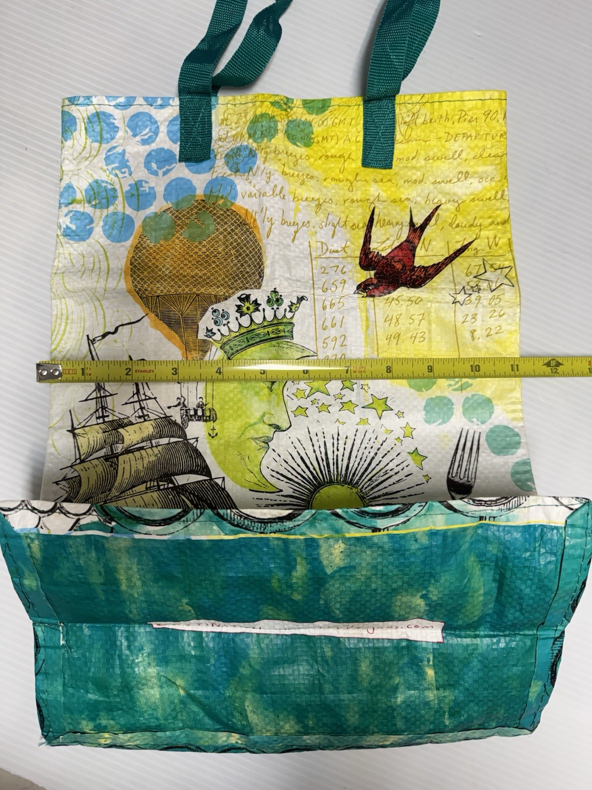 Trader Joe’s Reusable Shopping Bag Map Crab Pineapple Hotair Balloon Pirate Ship