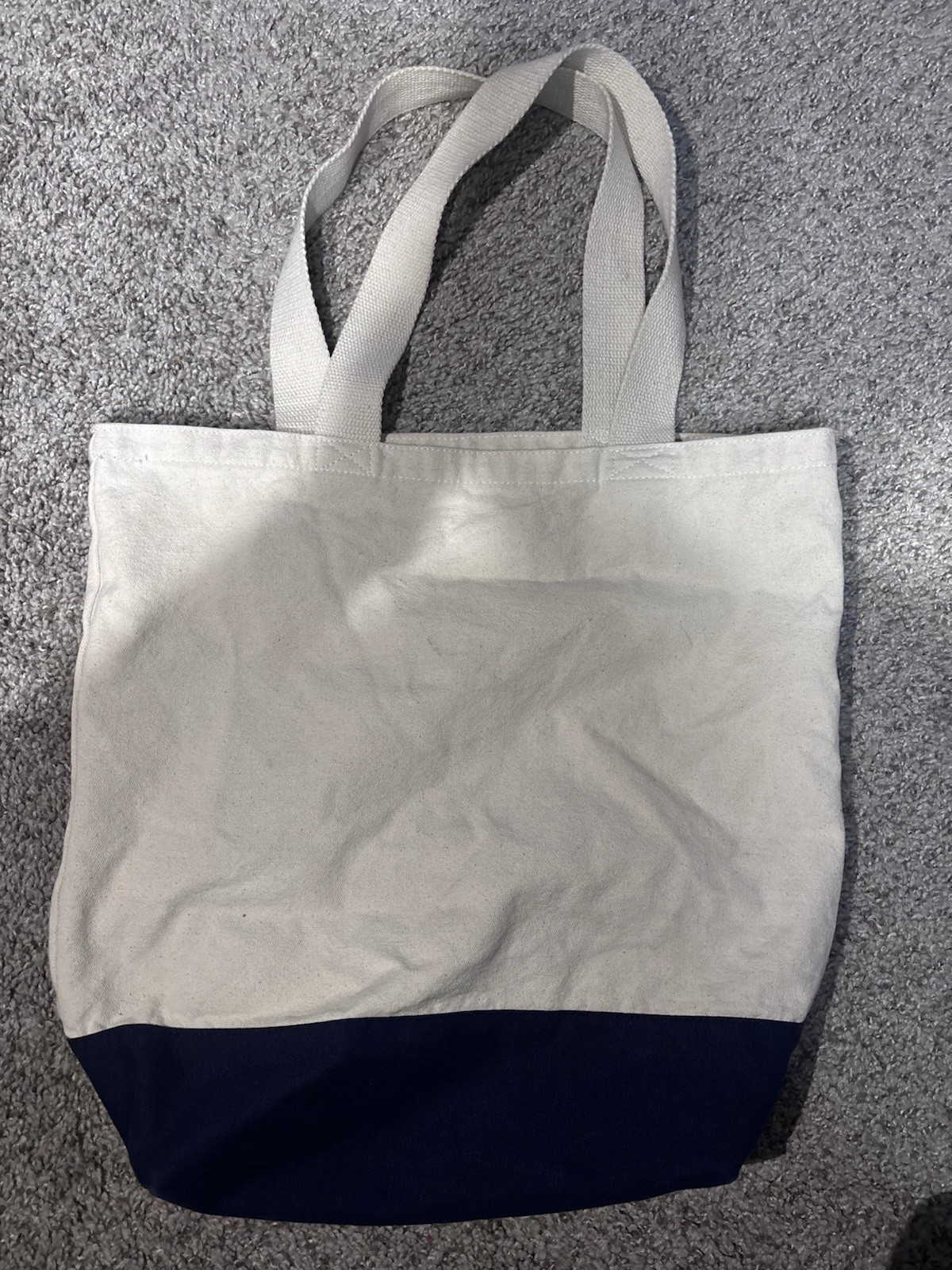 Reusable Canvas Tote Bag Washington State Fair Print White/Blue 17×11 in