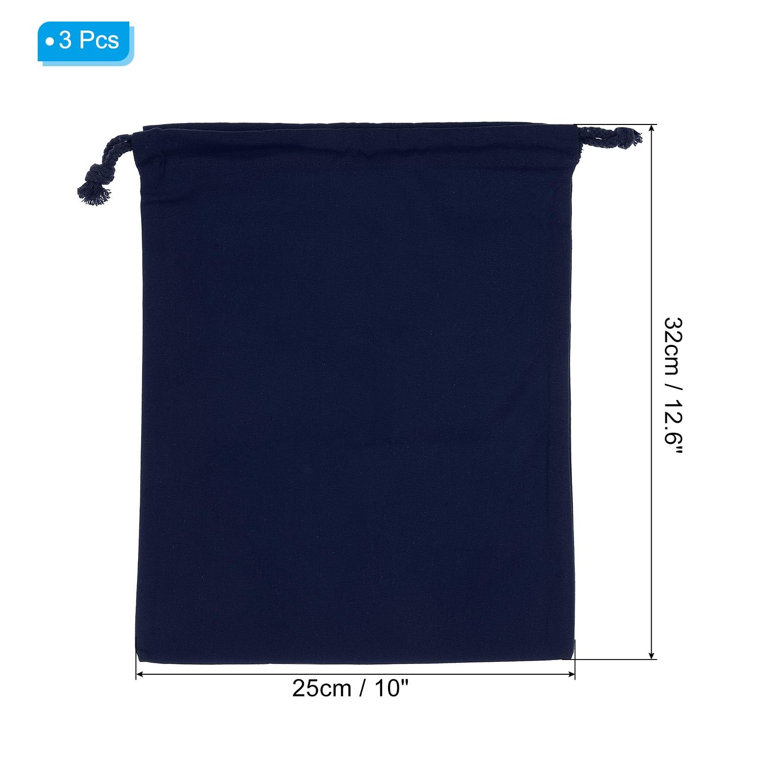 PATIKIL Reusable Drawstring Bags, 10×12.6 Inch 3 Pack Multipurpose Cotton Dus…