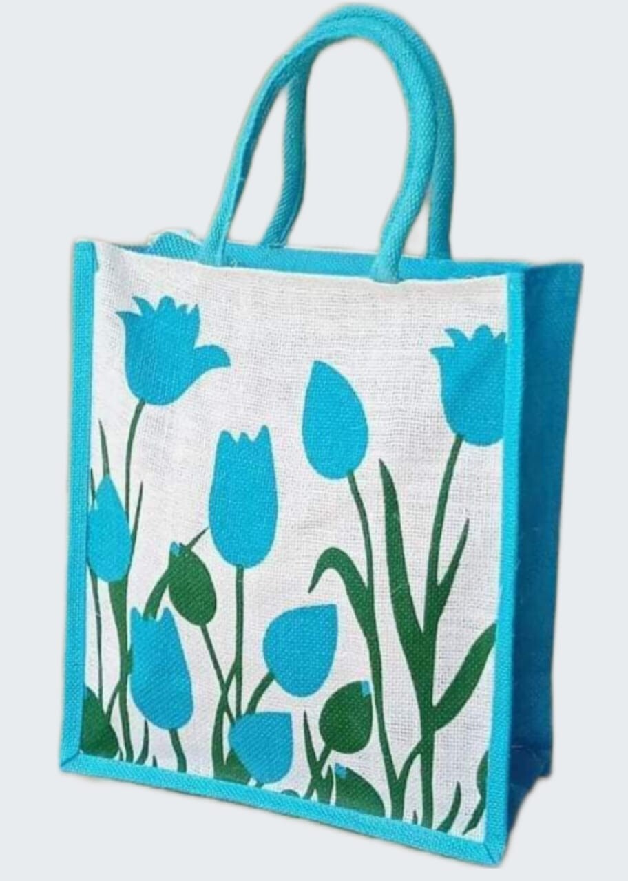 Gunny Shopping Bag 11×13 Durable Washable Reusable Ecofriendly Painted Bulk New