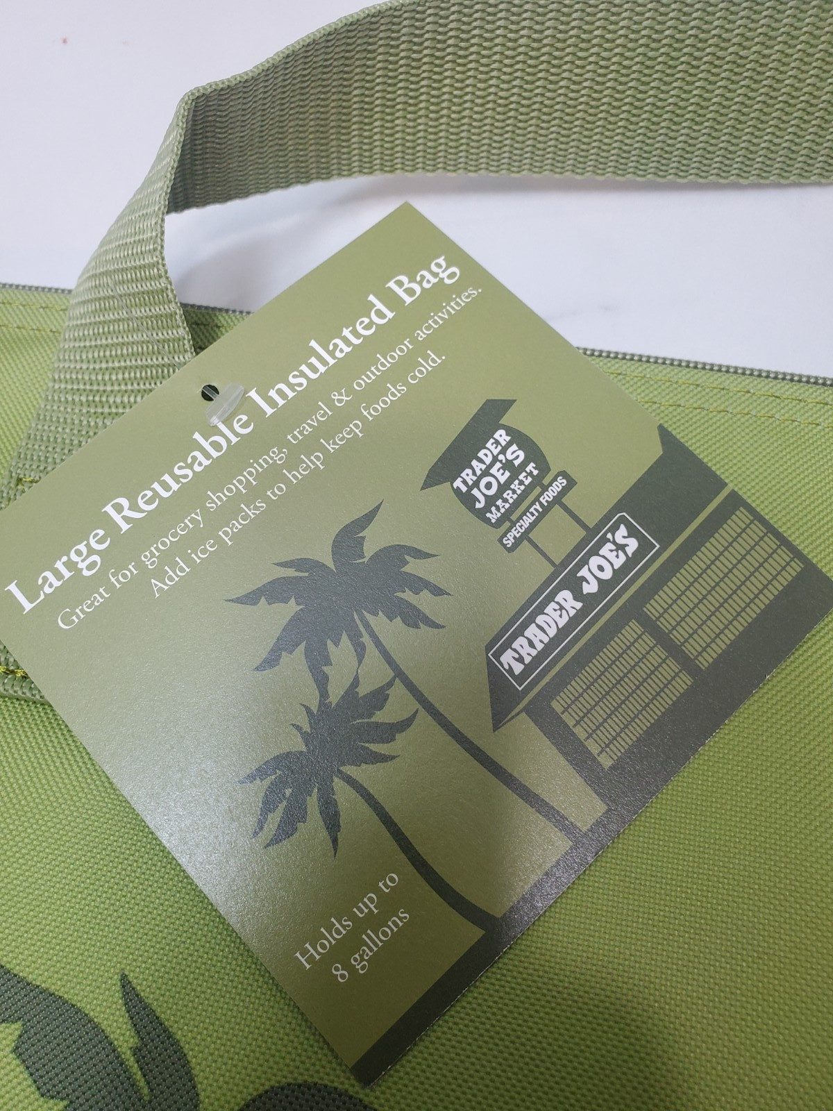 Trader Joe’s Large Insulated Tote Freezer Cooler Bag Market Shopper🟢Olive Green