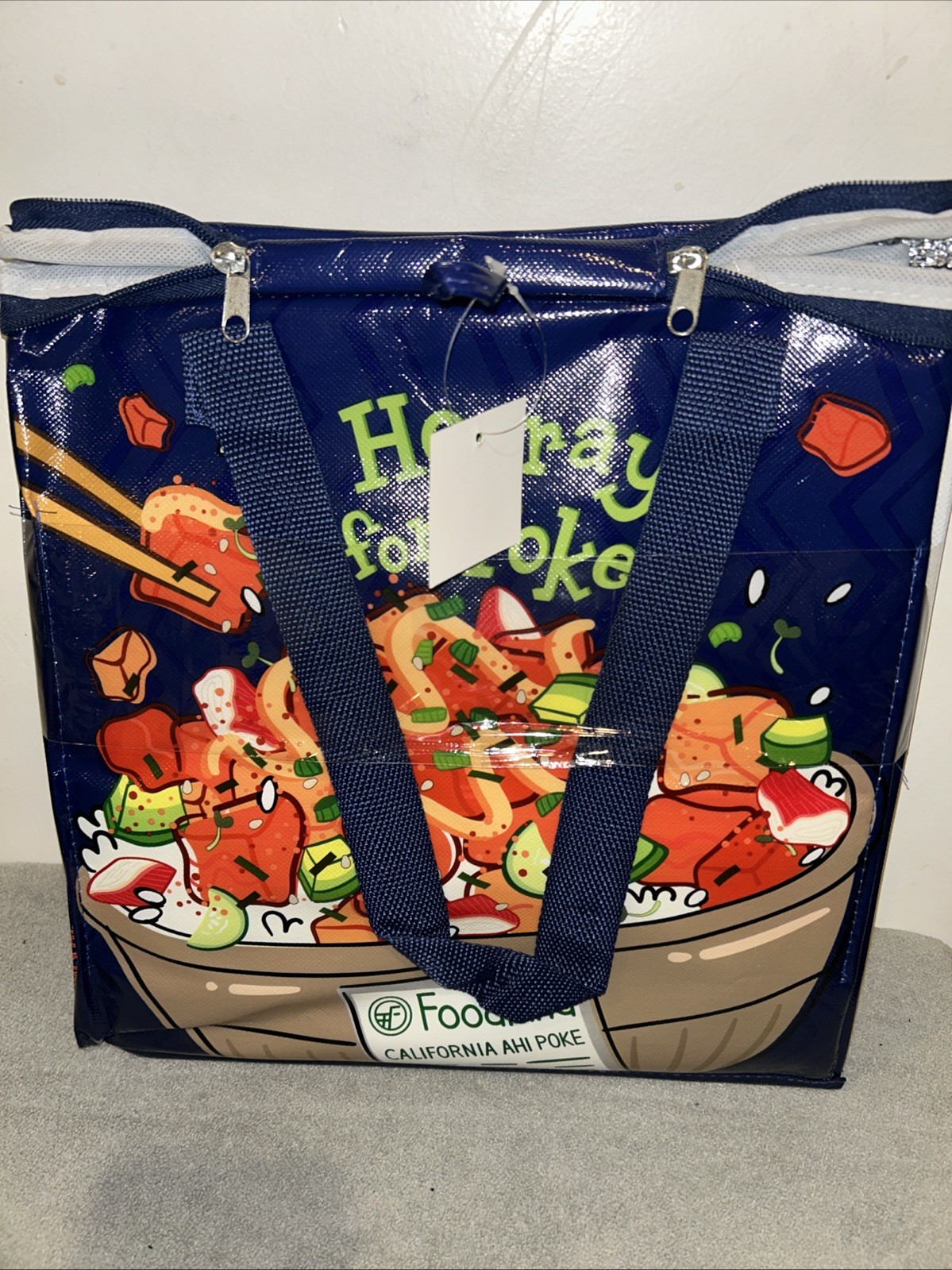 Foodland Hawaii Set Of 3 Insulated Reusable Bags ~ Spam Musubi/Leis/Poke bowl