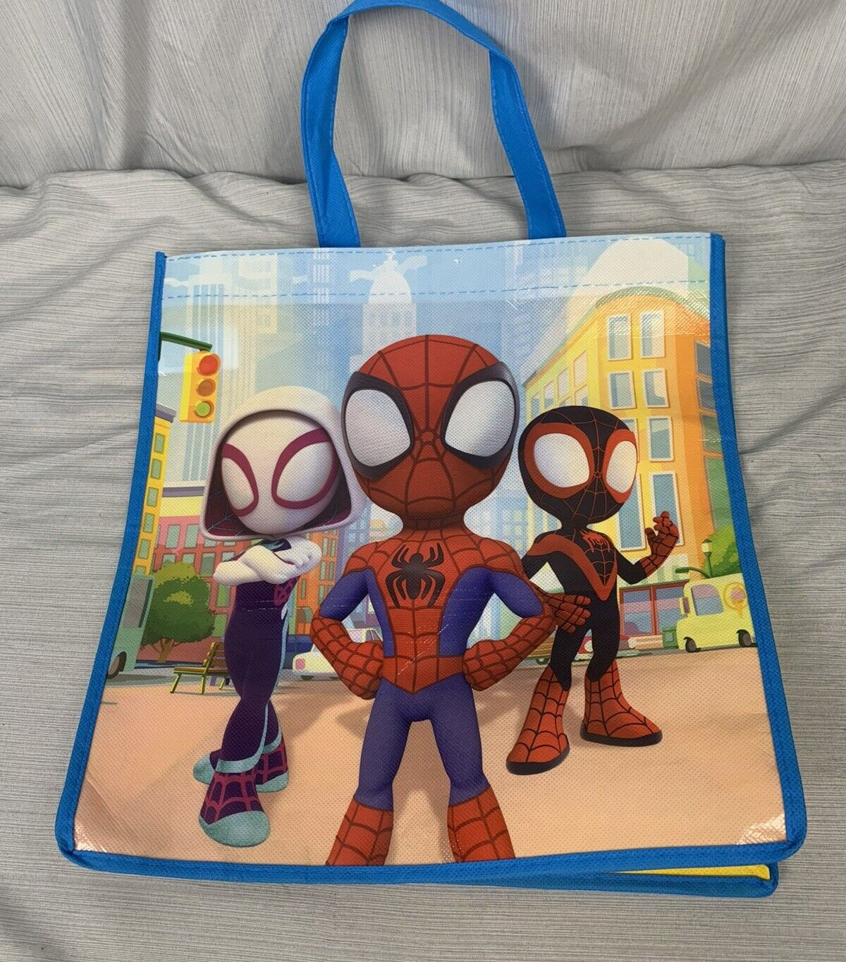 Marvel Spidey and Amazing Friends, Spiderman Reusable Tote Bag w/ Handles