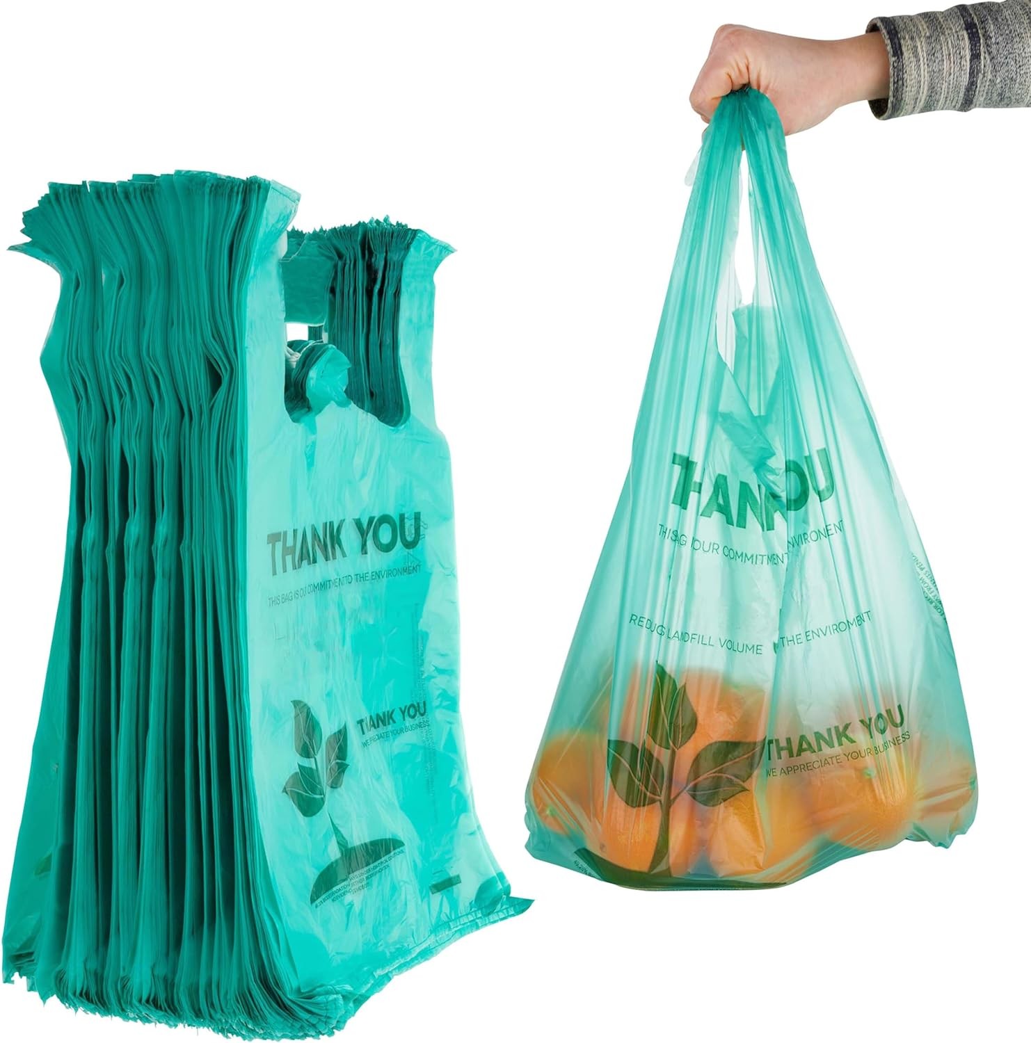 Stock Your Home Eco Grocery Bags (100 Count) – Reusable Supermarket Thank…