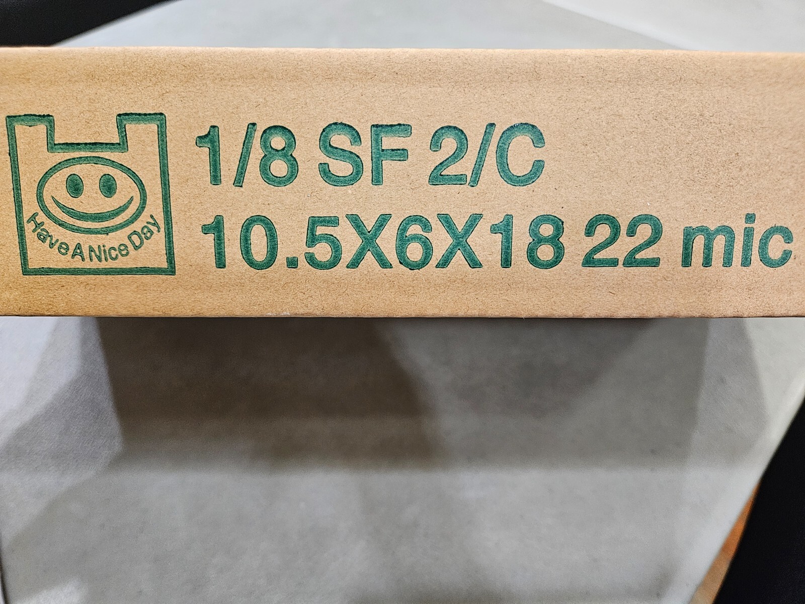 1/8 medium Happy Face Plastic Thank You Bag 17.5″x 11″ x 5″ HD Duty Quality