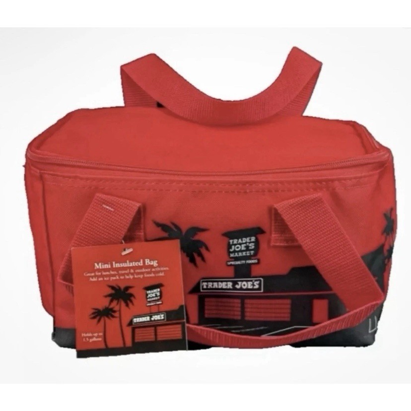 Trader Joe’s Mini Insulated Tote Bag 1.5 Gal Limited 2024 RED Cooler
