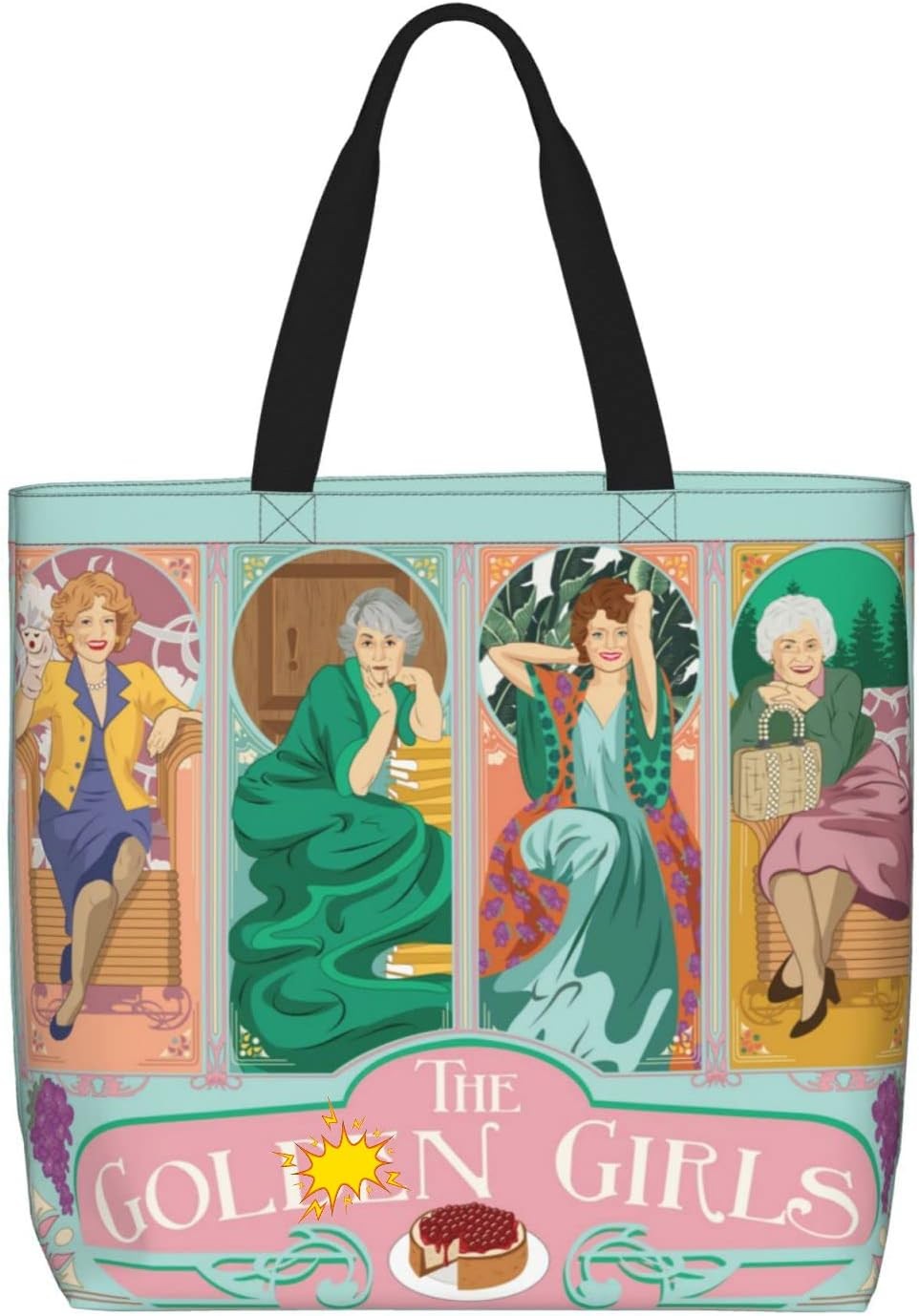 The Gold Girls Tote Bags Large Shopping Grocery Shoulder Bag Thank You Being A